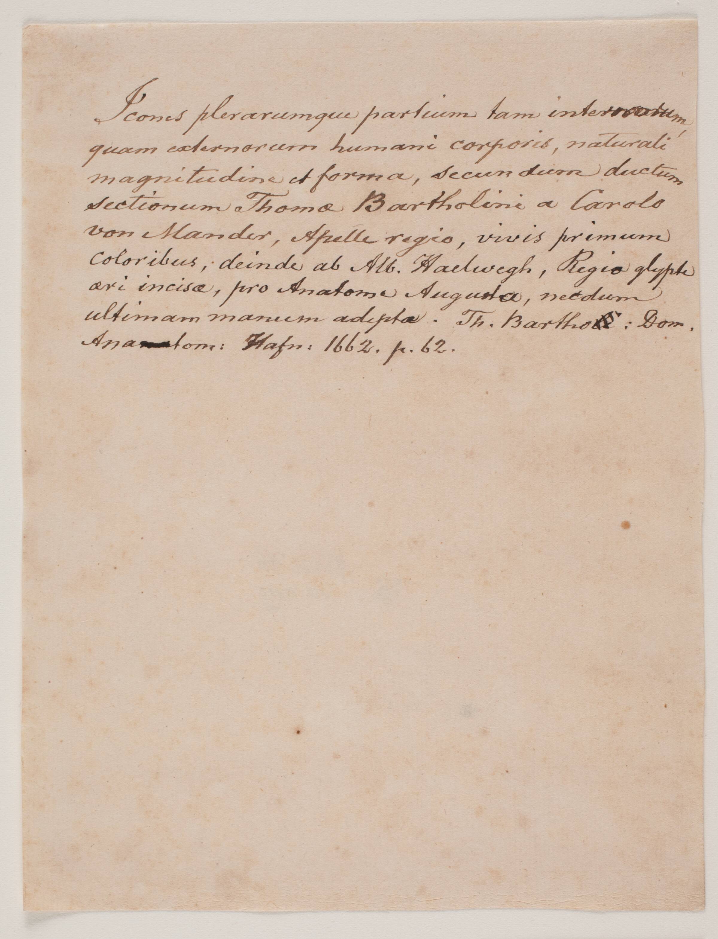 Blad, der gengiver et formentligt titelblads tekst., Mander III, Karel van, 1660-1663