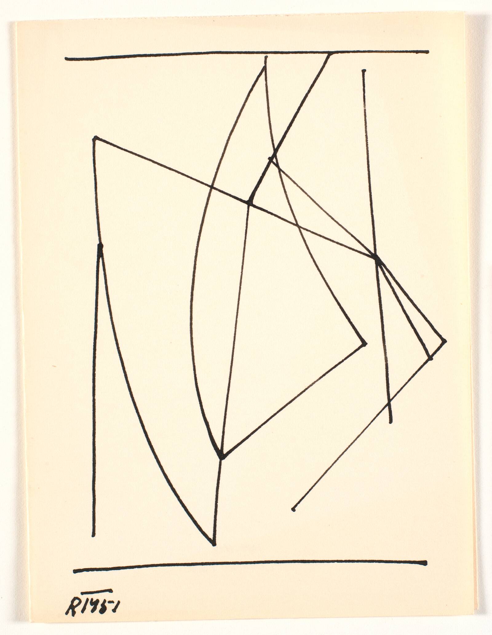 Geometrisk komposition, Richard Mortensen, 1951