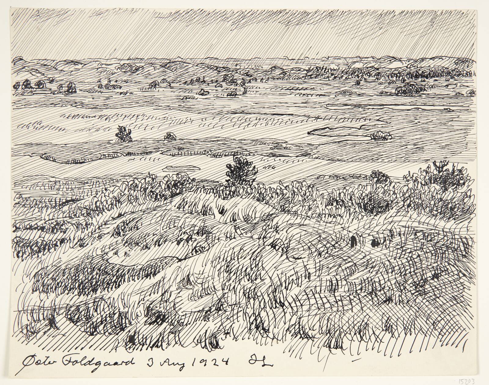 "Øster Foldgaard". Læsø, Johannes Larsen, 1924