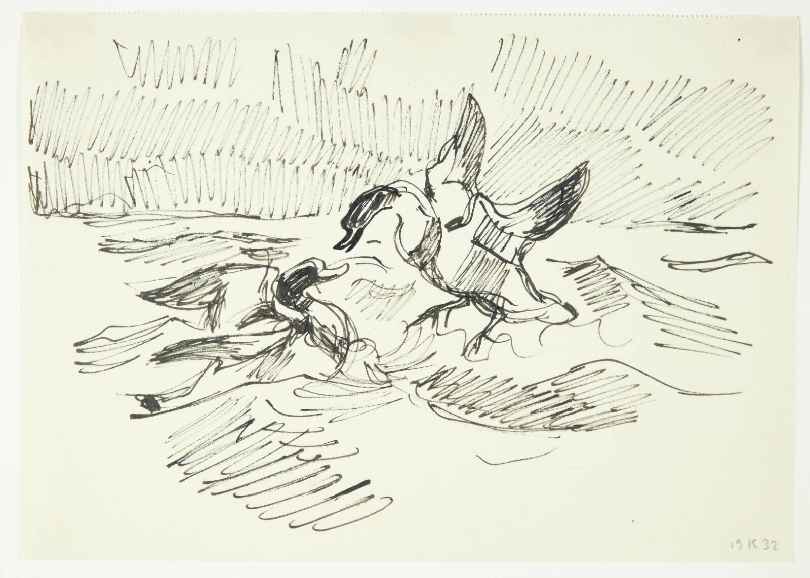 To svømmefugle, Knud Kyhn, 1932
