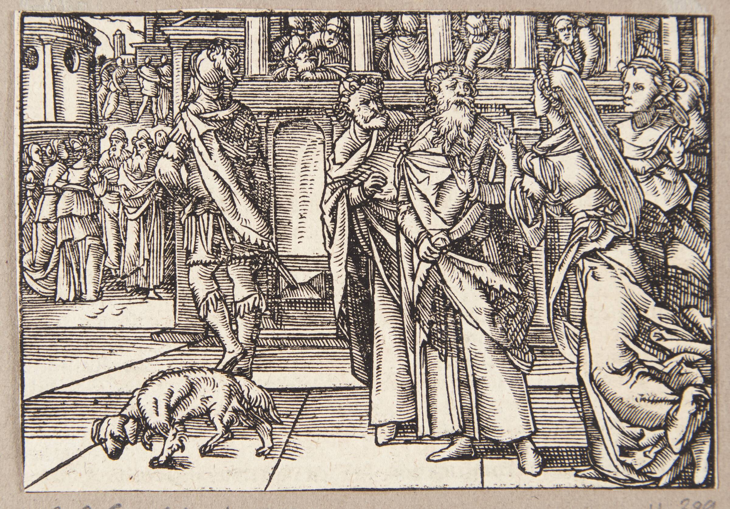 De romerske kvinder kræver, at Lex Oppia-loven ophæves, Tobias Stimmer, 1574