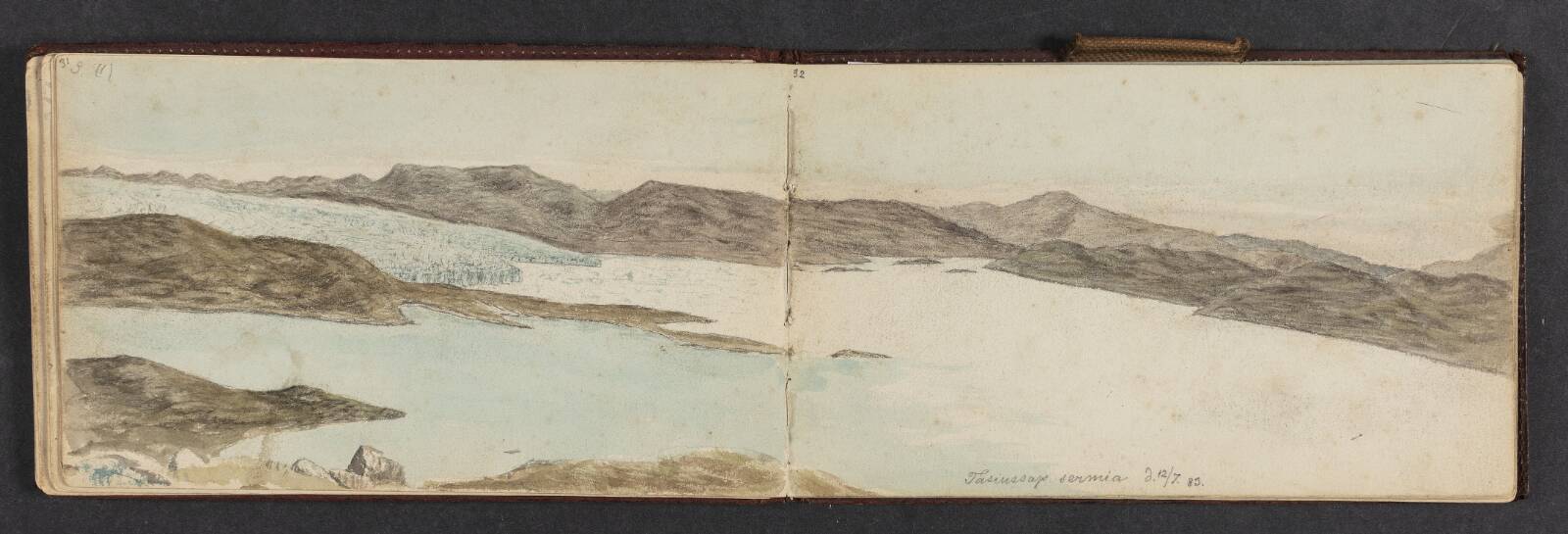 Fjeldlandskab med vand, Lars Møller, 1883