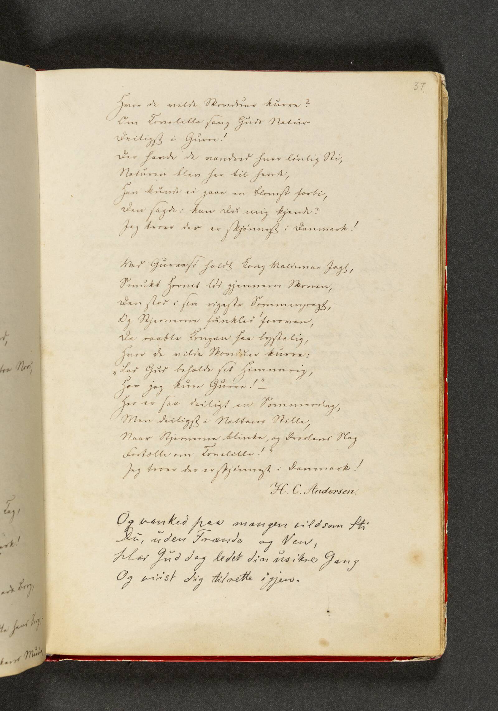 Vers. Side 37, Johan Thomas Lundbye, 1840-1844
