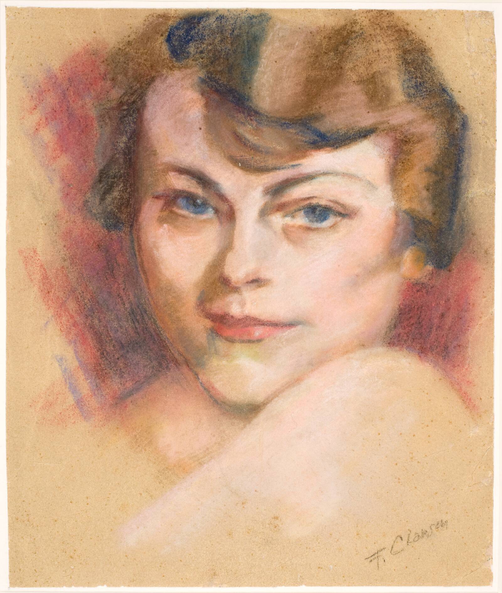 Selvportræt, Franciska Clausen, 1916-1919