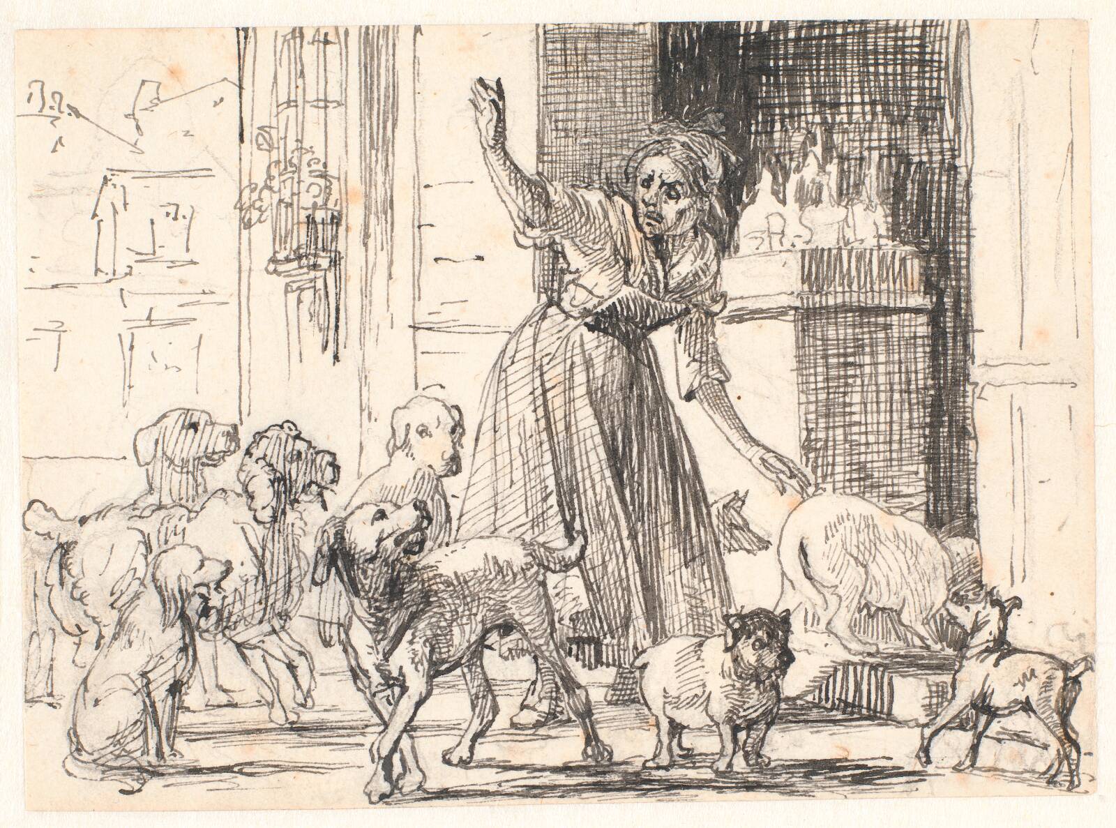 De påtrængende bejlere, Wilhelm Marstrand, 1810-1873