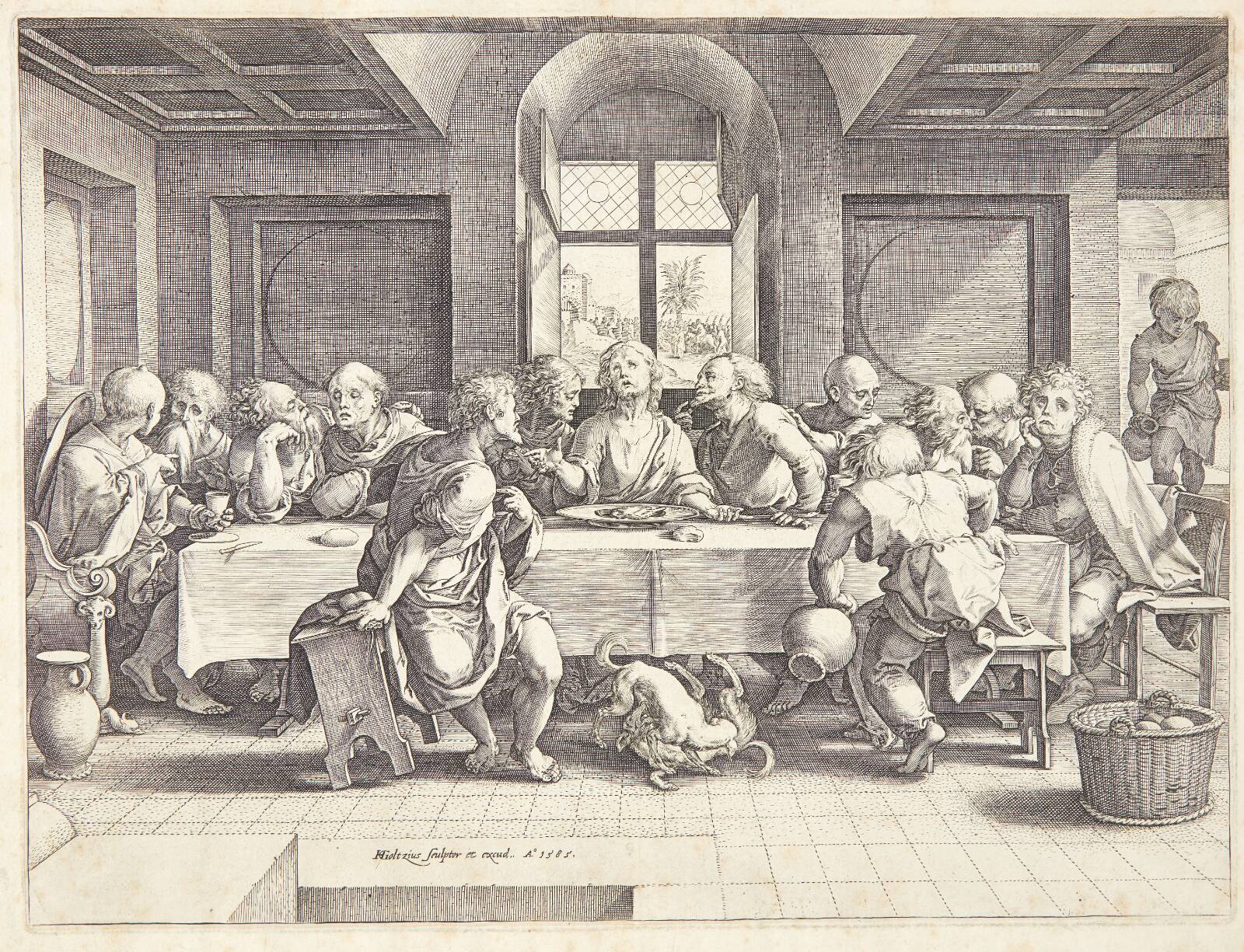 Den sidste nadver, Hendrick Goltzius, 1585