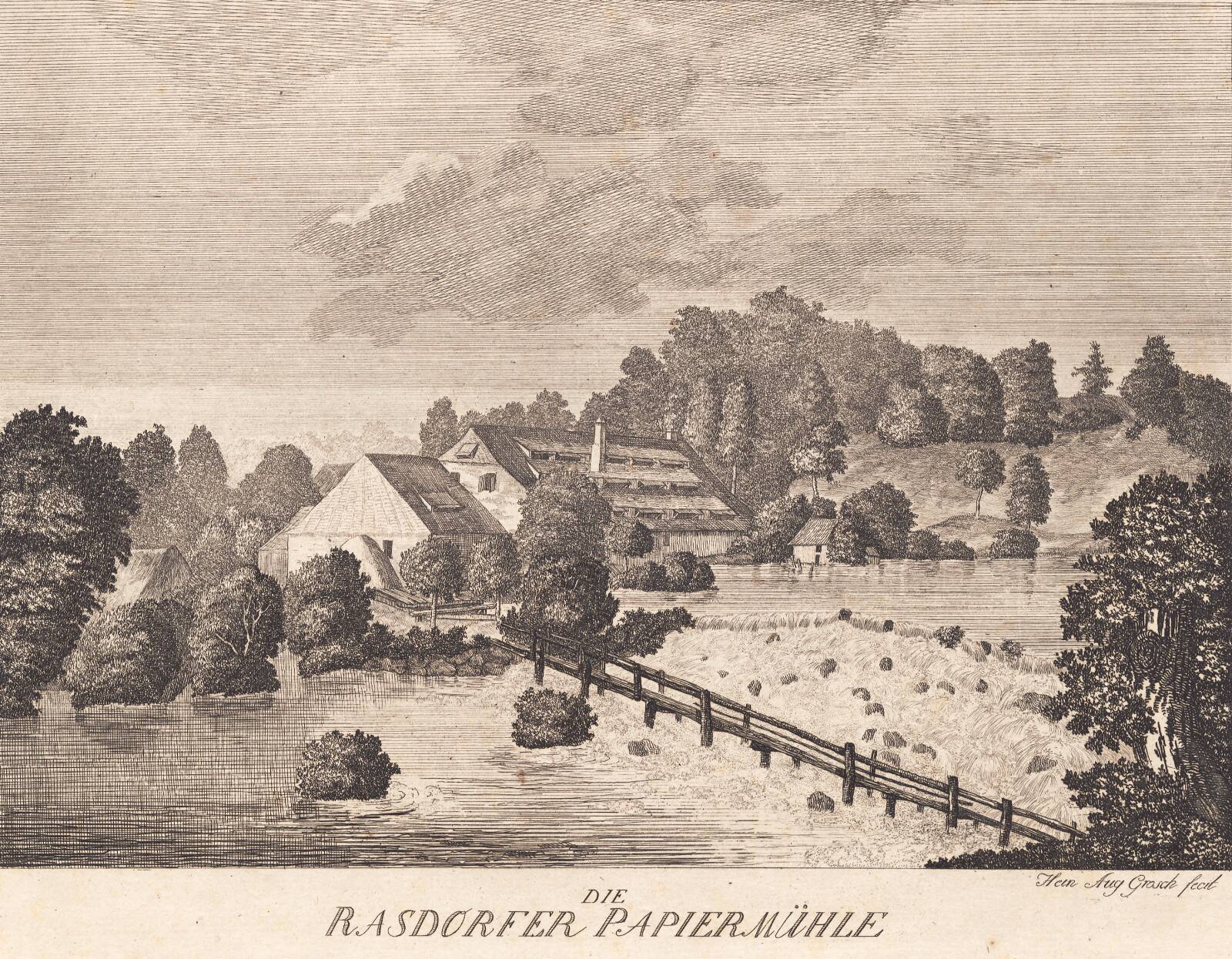 Die Rasdorfer Papiermühle, Heinrich Grosch, 1790