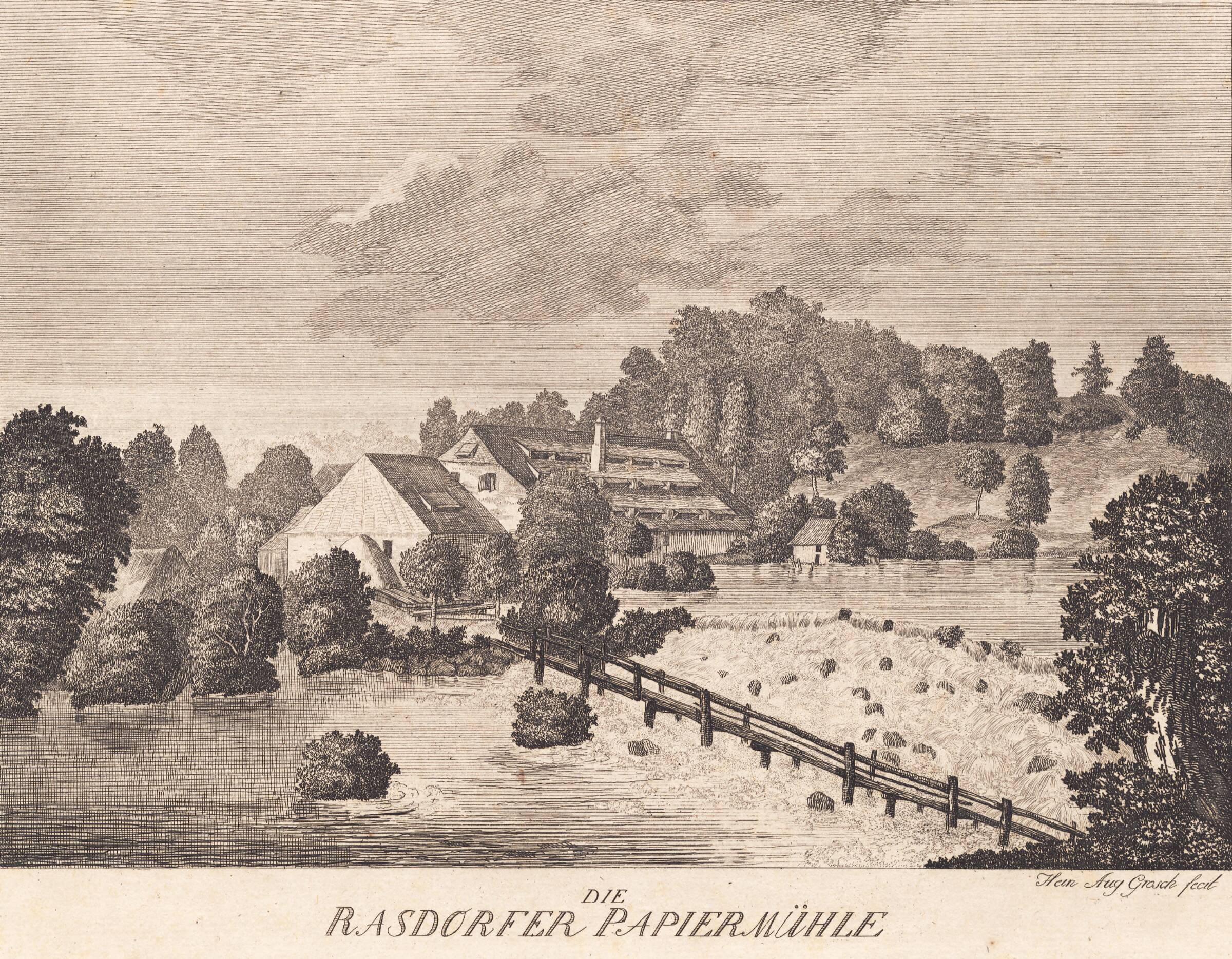 Die Rasdorfer Papiermühle, Heinrich Grosch, 1790