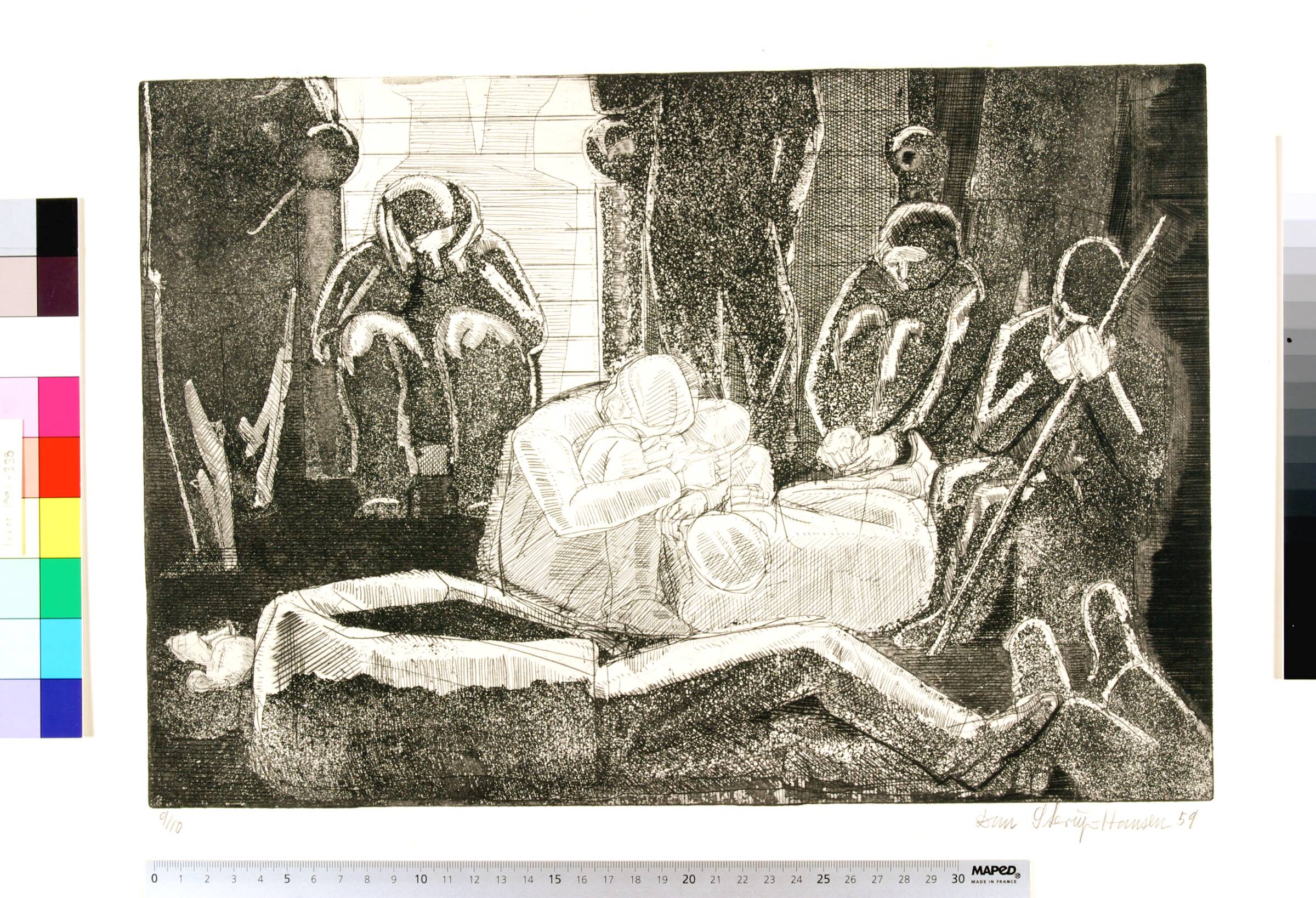 Hvilende mennesker. ("Mens vi venter"), Dan Sterup-Hansen, 1959