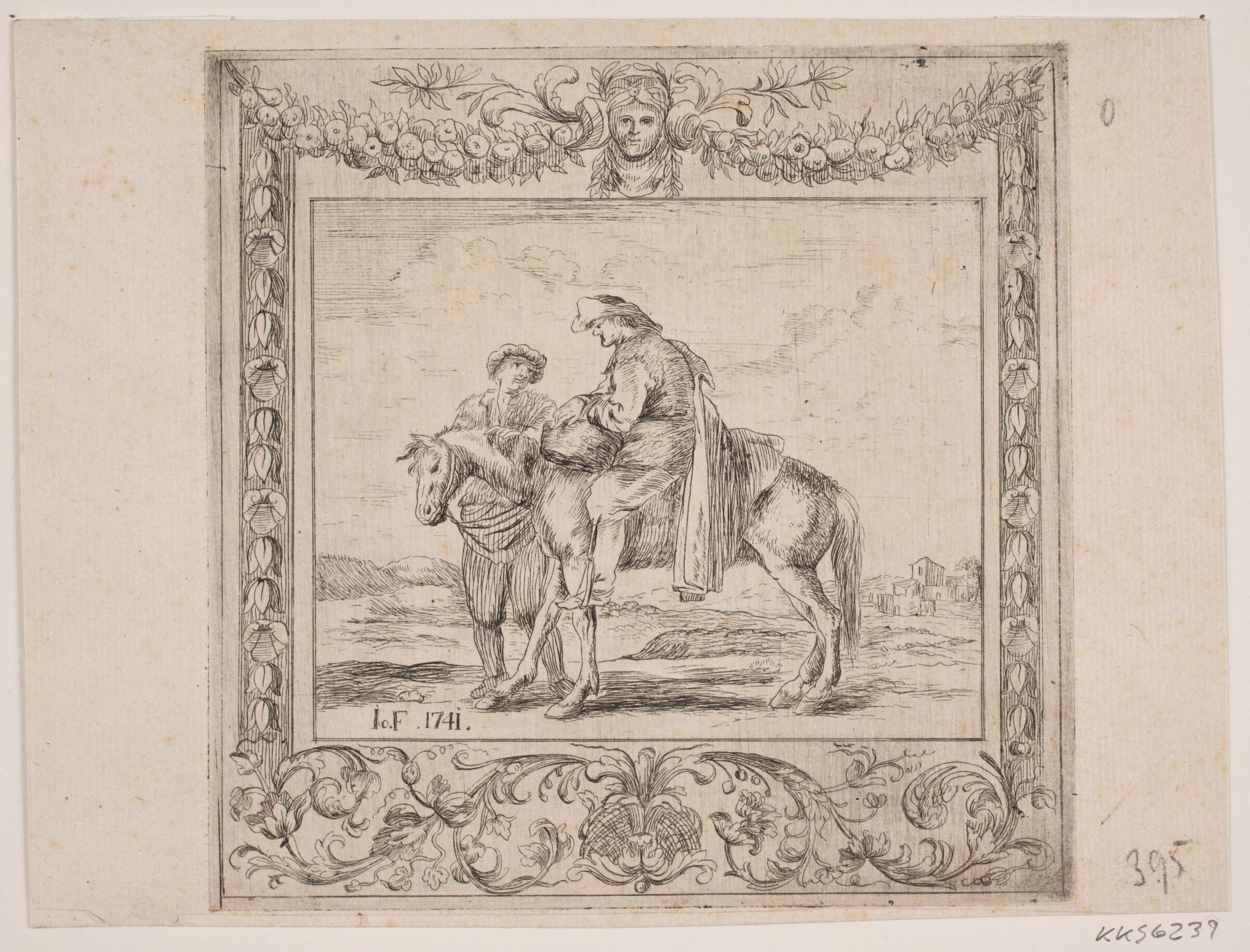 Den barmhjertige samaritan, Johanna Fosie, 1741
