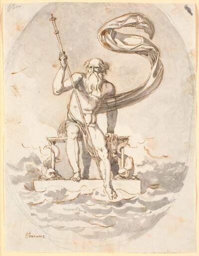 Oceanus på sin trone i havet