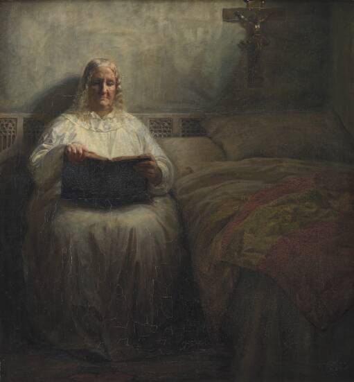 Dronning Sophie Amalies død, 1882, Kristian Zahrtmann | SMK
