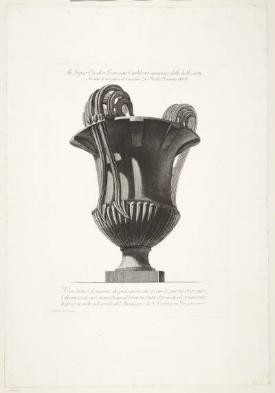 Stor marmorvase i gården ved S. Cecilia i Trastevere