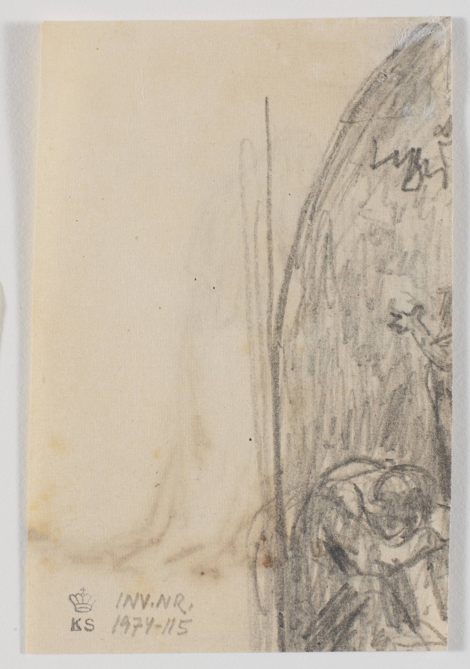 Fragment af opstandelsesscene, Martinus Rørbye, 1847