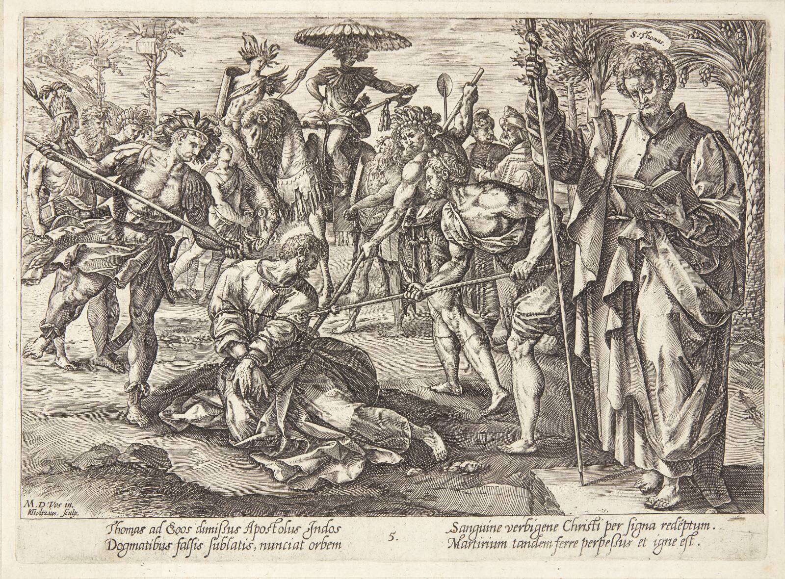Thomas' martyrium, Hendrick Goltzius, 1576-1579