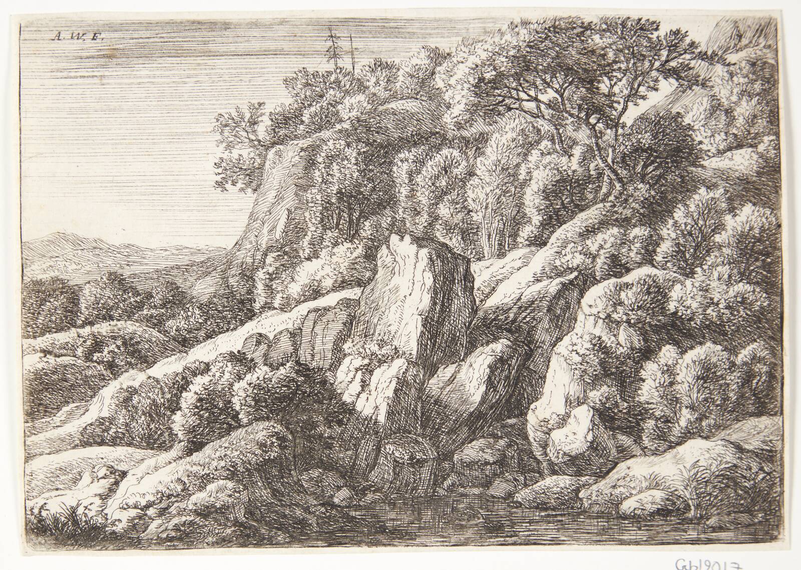 Klippelandskab, Anthonie Waterloo, 1610-1690