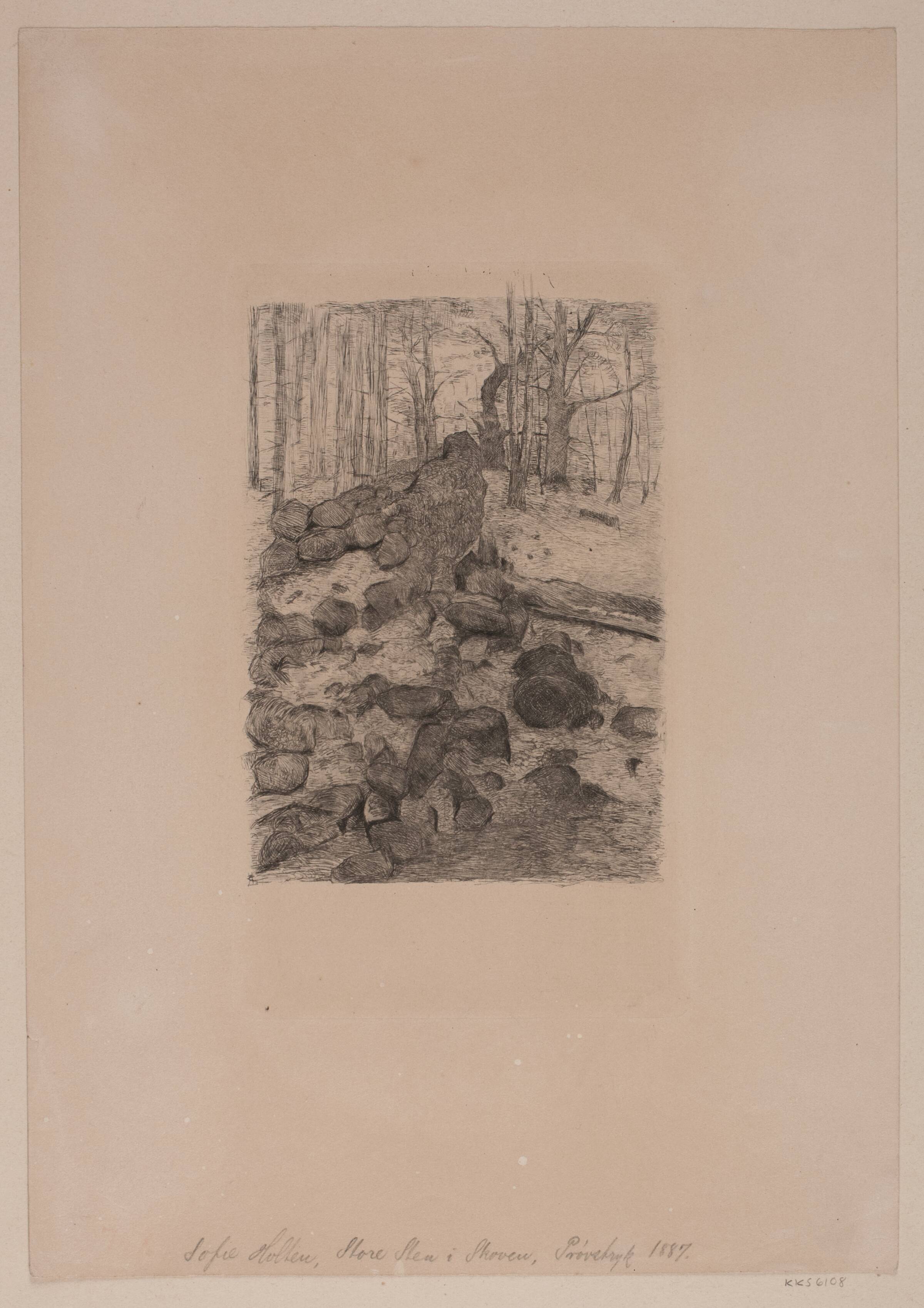 Store sten i skoven, Sophie Holten, 1887