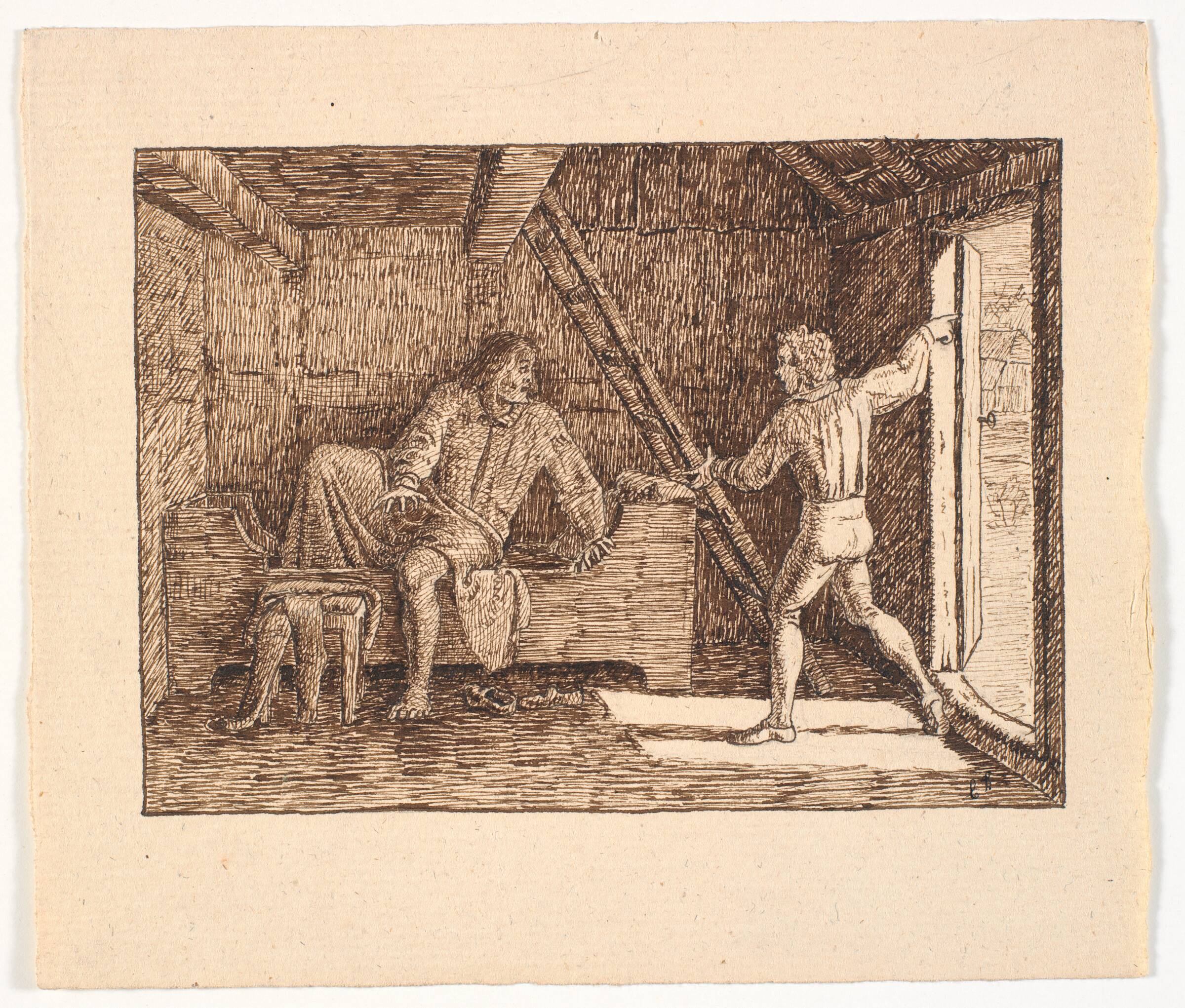 Illustration til St. St. Blicher, De tre Helligaftener, Christen Dalsgaard, 1846