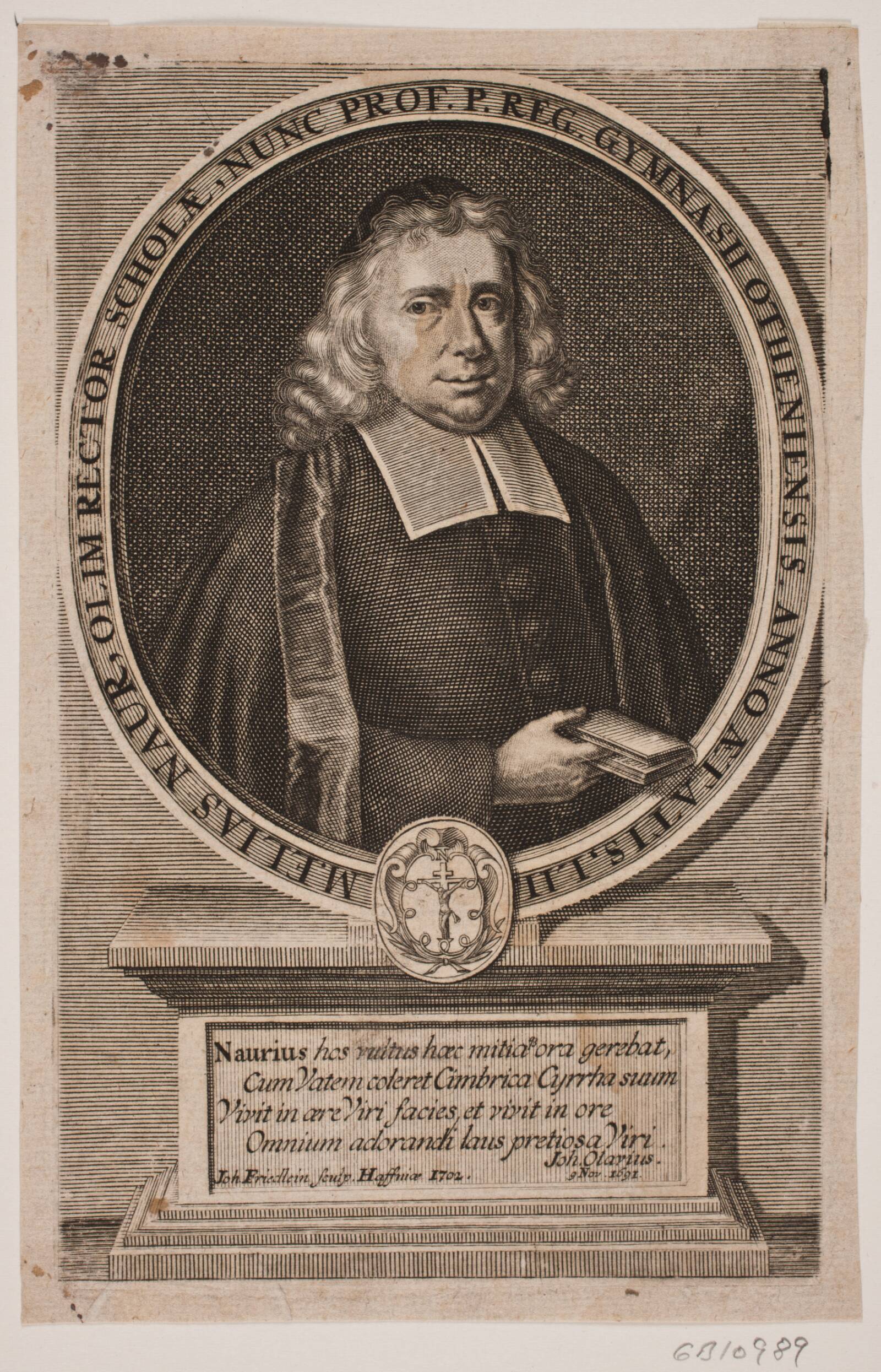 Professor Elias Naur, Johan Friedlein, 1702