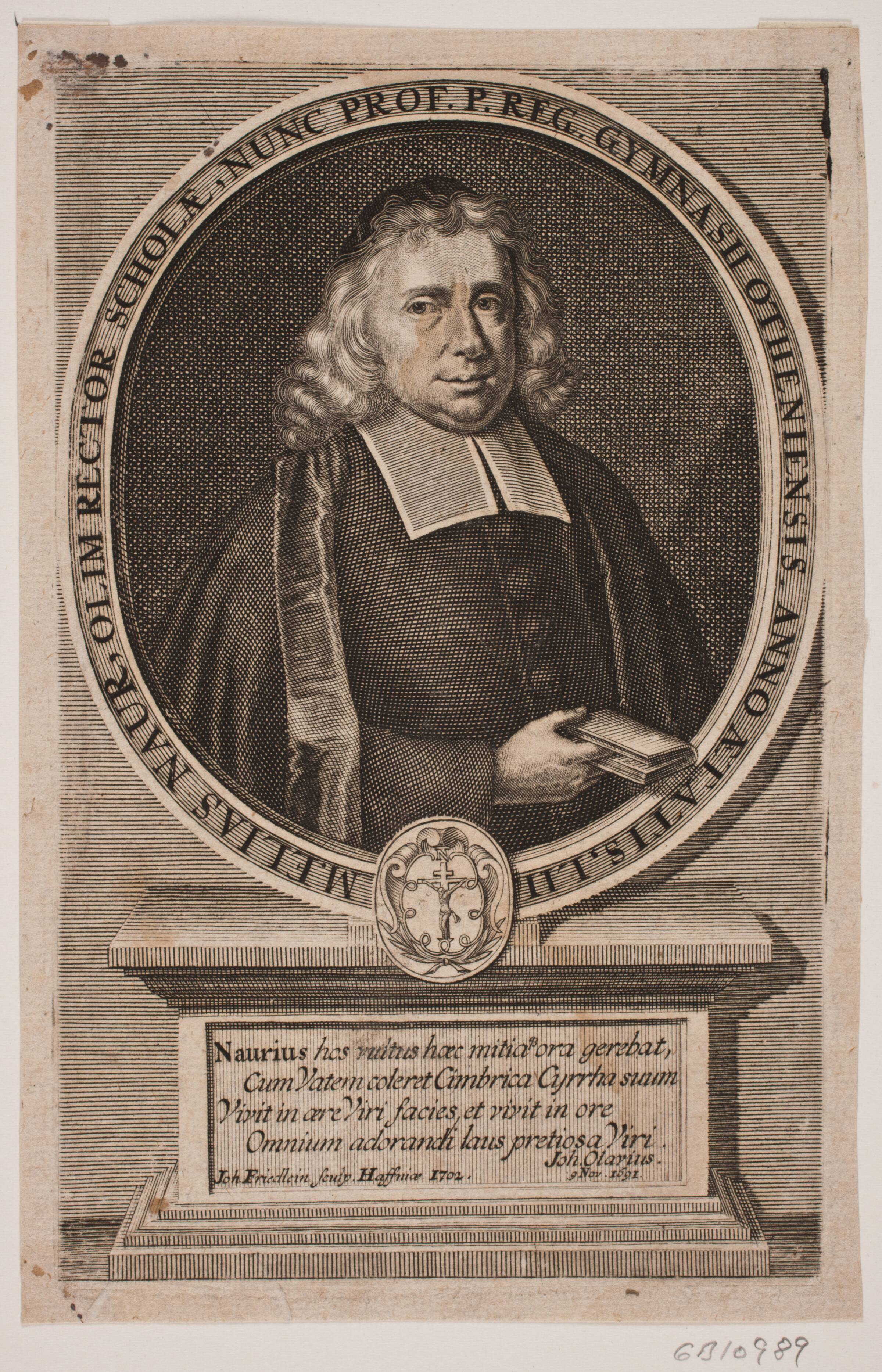 Professor Elias Naur, Johan Friedlein, 1702