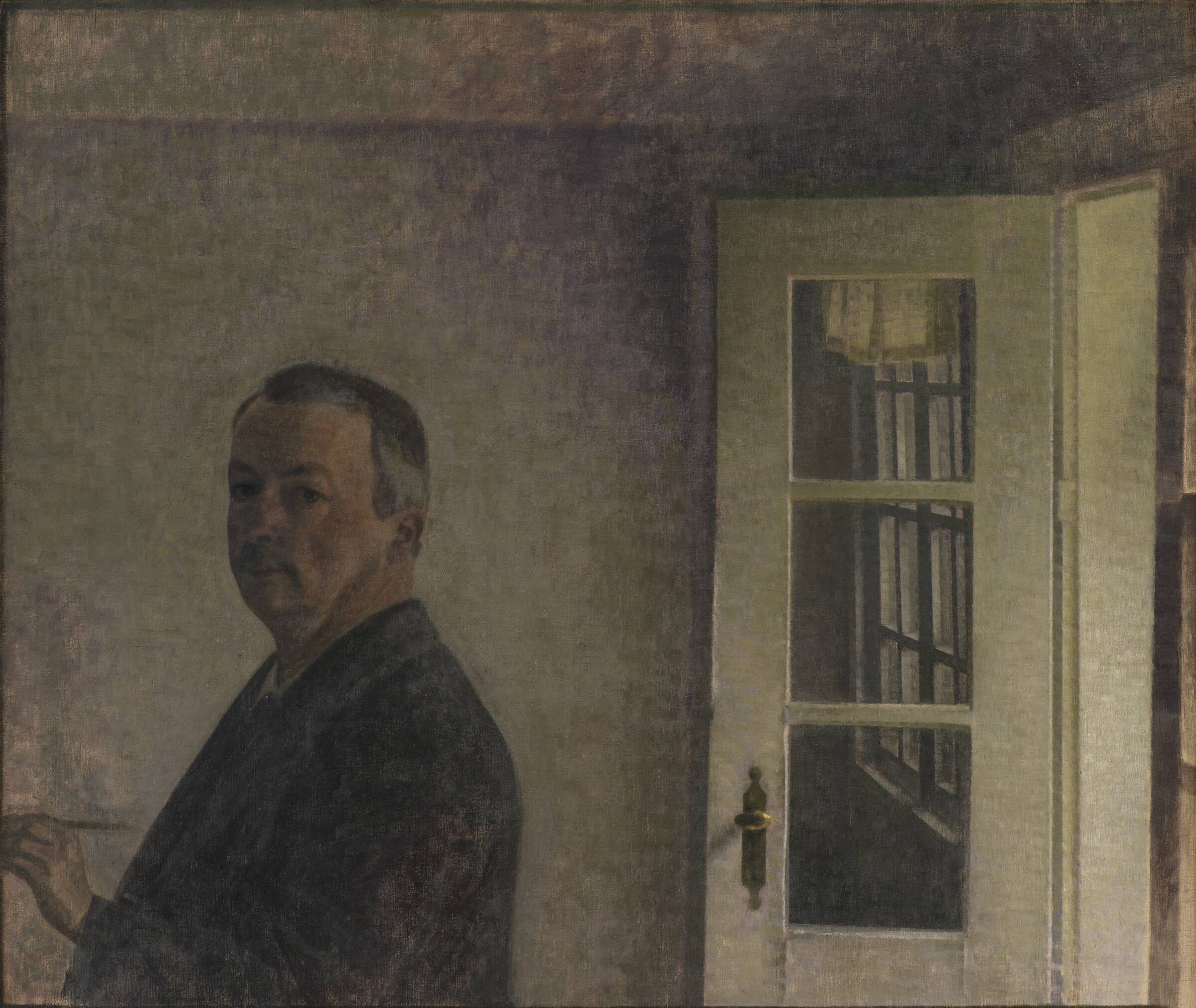 Selvportræt. Spurveskjul, Vilhelm Hammershøi, 1911