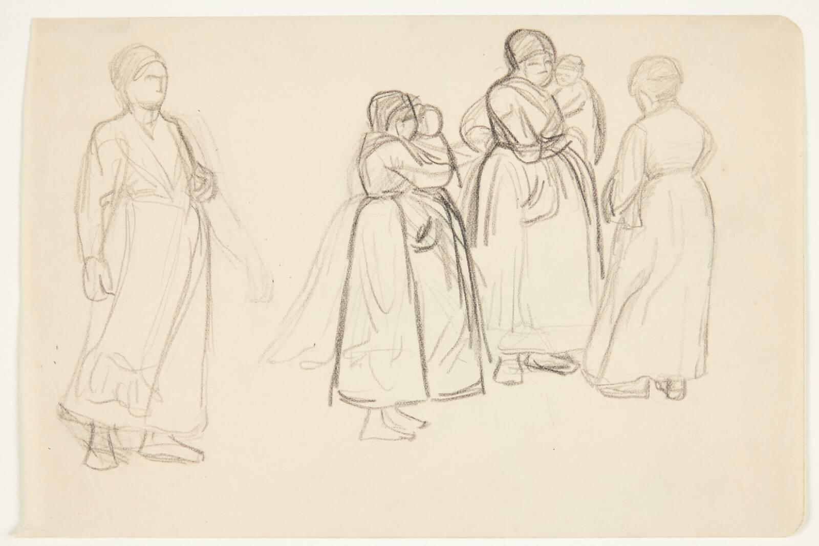 Fire stående kvinder, Olivia Holm-Møller, 1890-1946