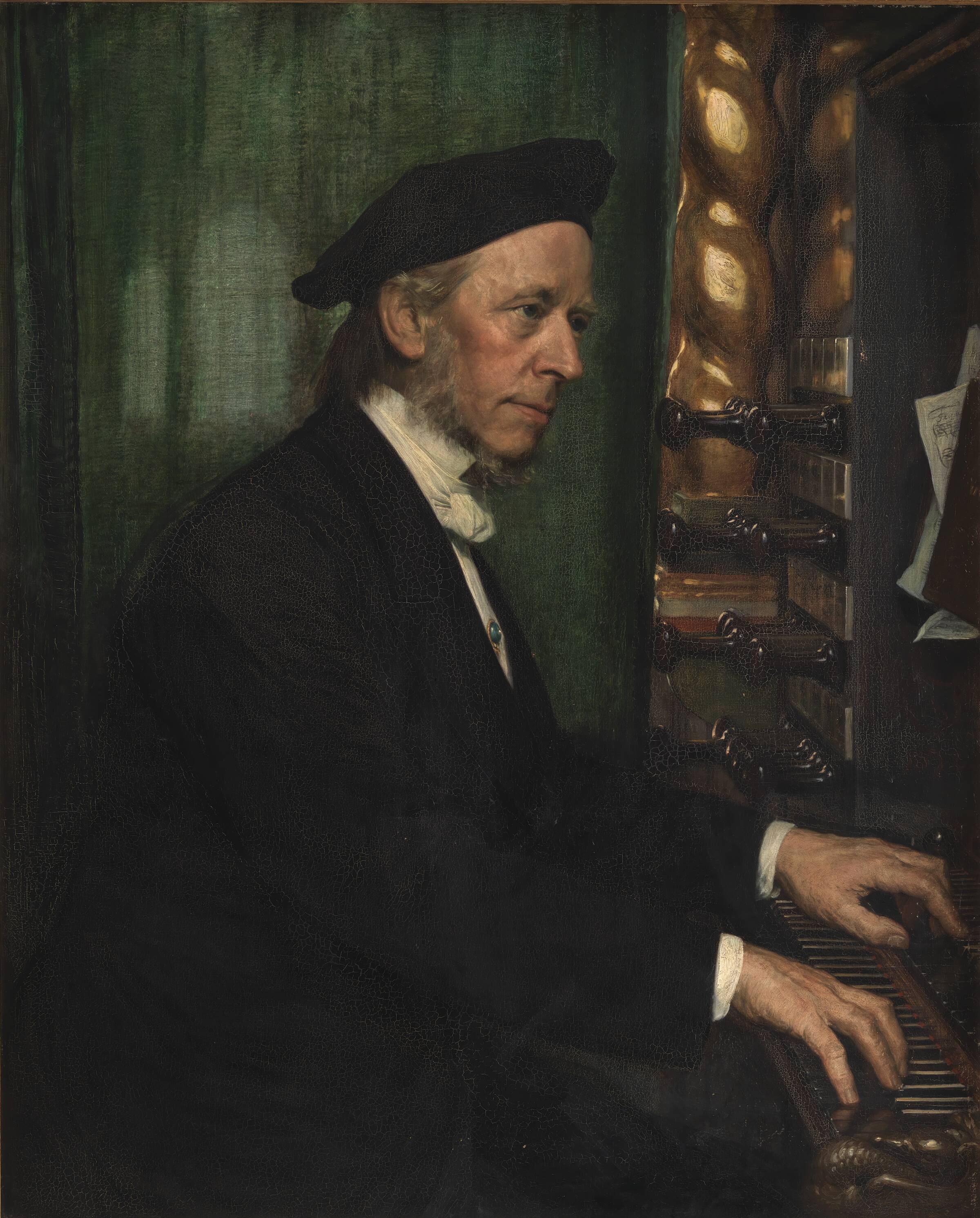 Domorganist i Roskilde, professor Hans Matthison-Hansen,kunstnerens svigerfader, August Jerndorff, 1872
