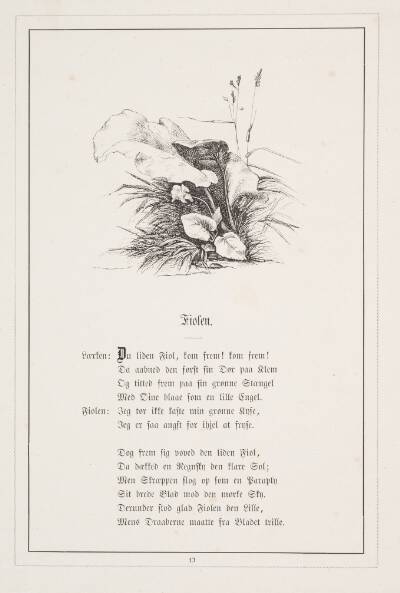 Fiolen. Illustration til H.V. Kaalund, "Fabler for Børn"