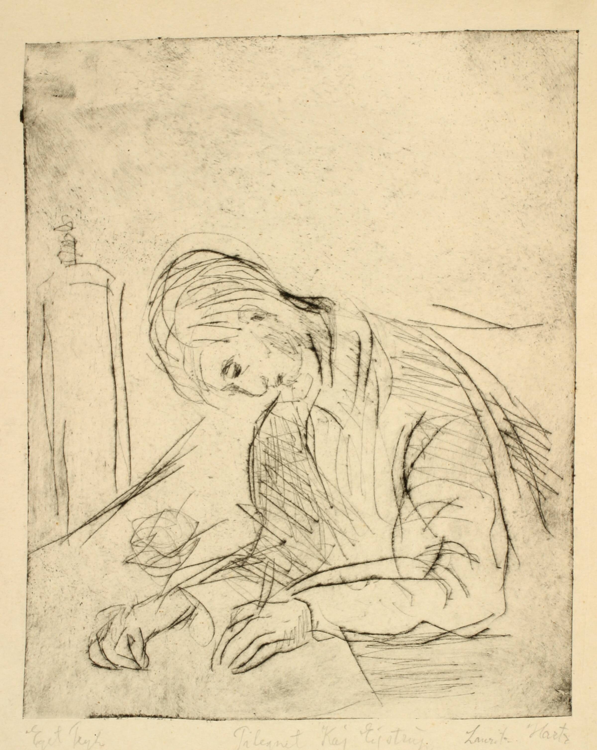 Mandsportræt, Lauritz Hartz, 1929
