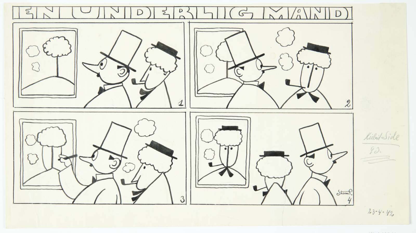 Et blad af serien "En underlig mand", Storm Petersen, Robert, 1942