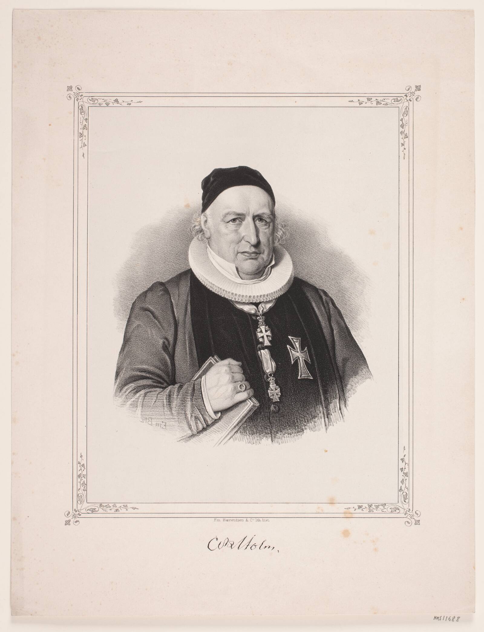 Andreas Krag Holm, Emil Ditlev Bærentzen, 1840-1849