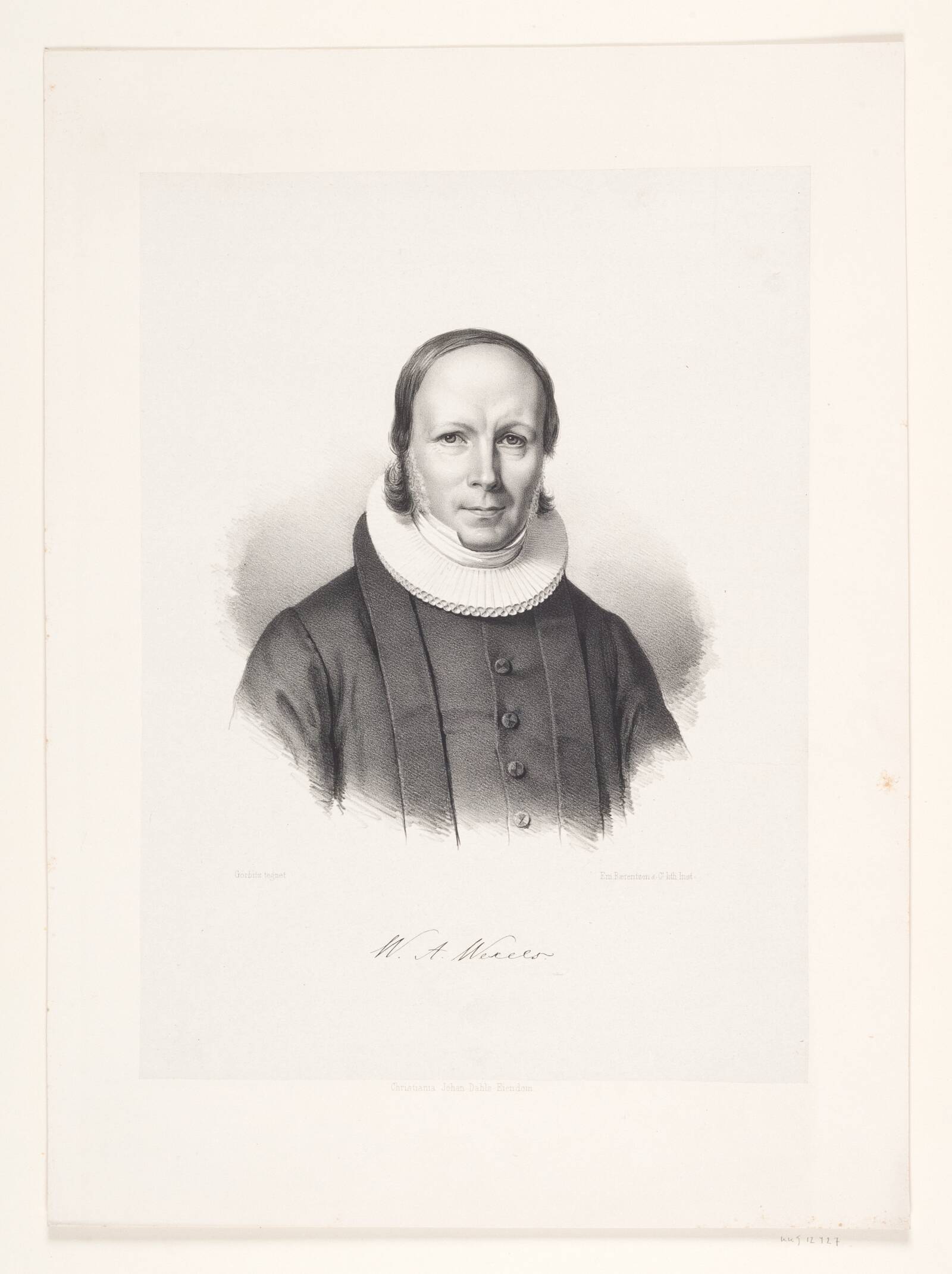 Wilhelm Andreas Wexels, Ubekendt, 1847