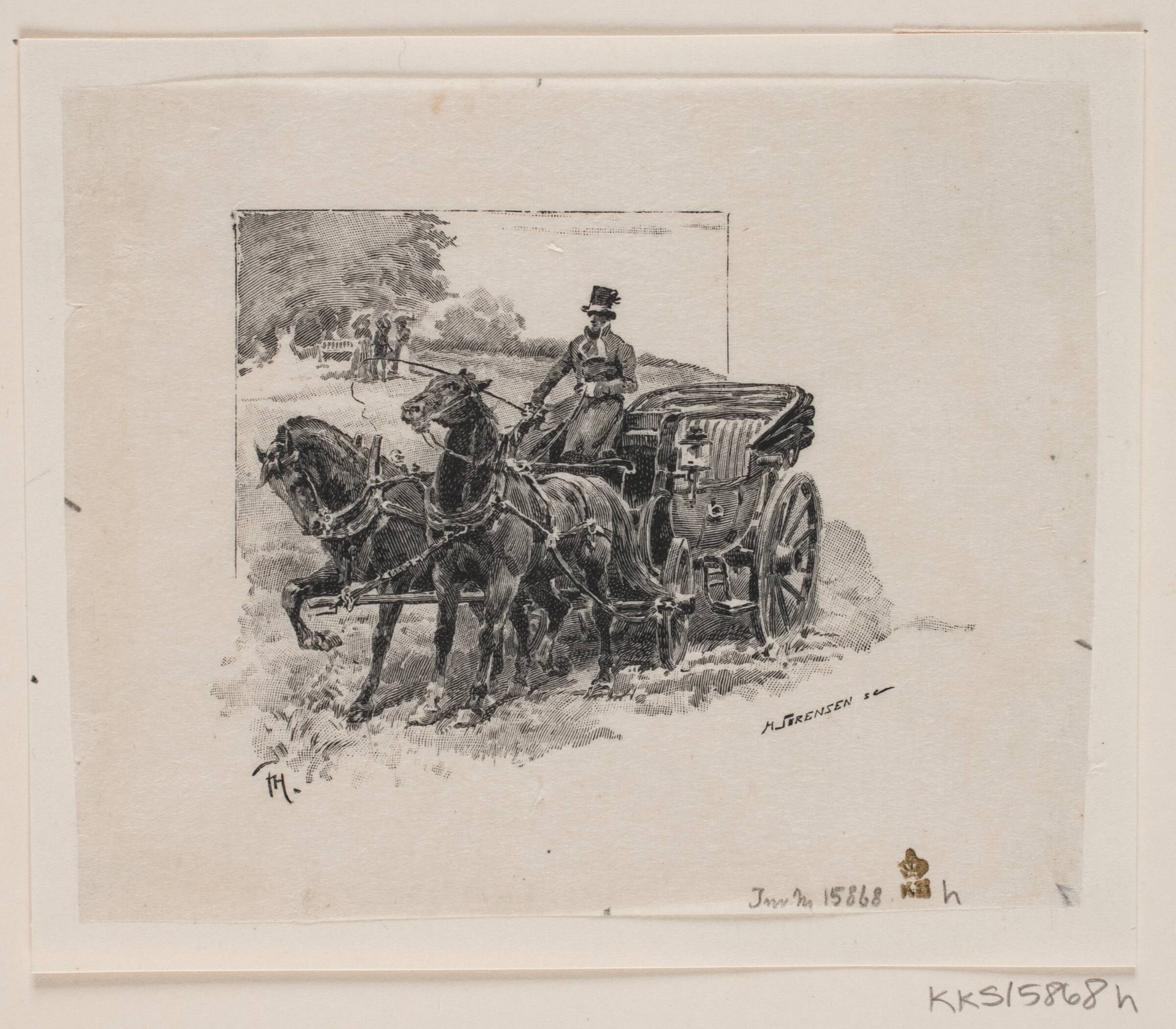 Prøvetryk til illustration til P. M. Møller: "En dansk students eventyr", Henrik Arnold Hamilkar Sørensen, 1884-1897