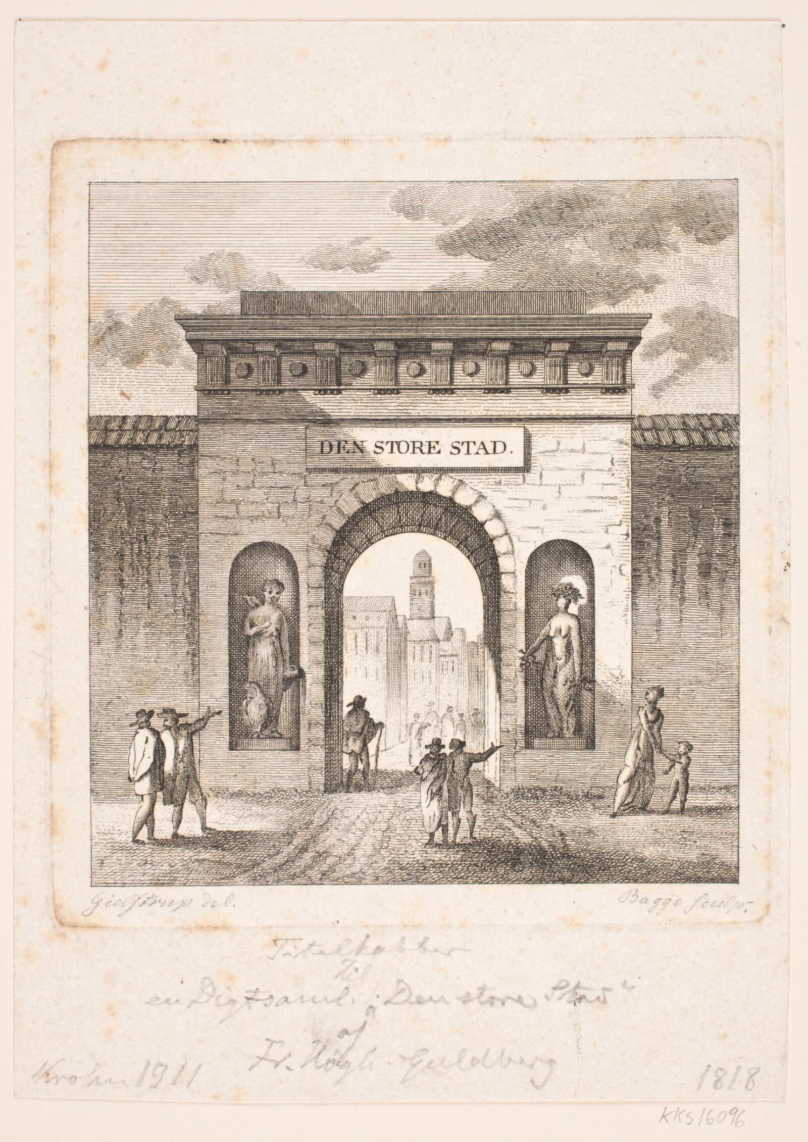 "Den store Stad", Oluf Olufsen Bagge, 1818