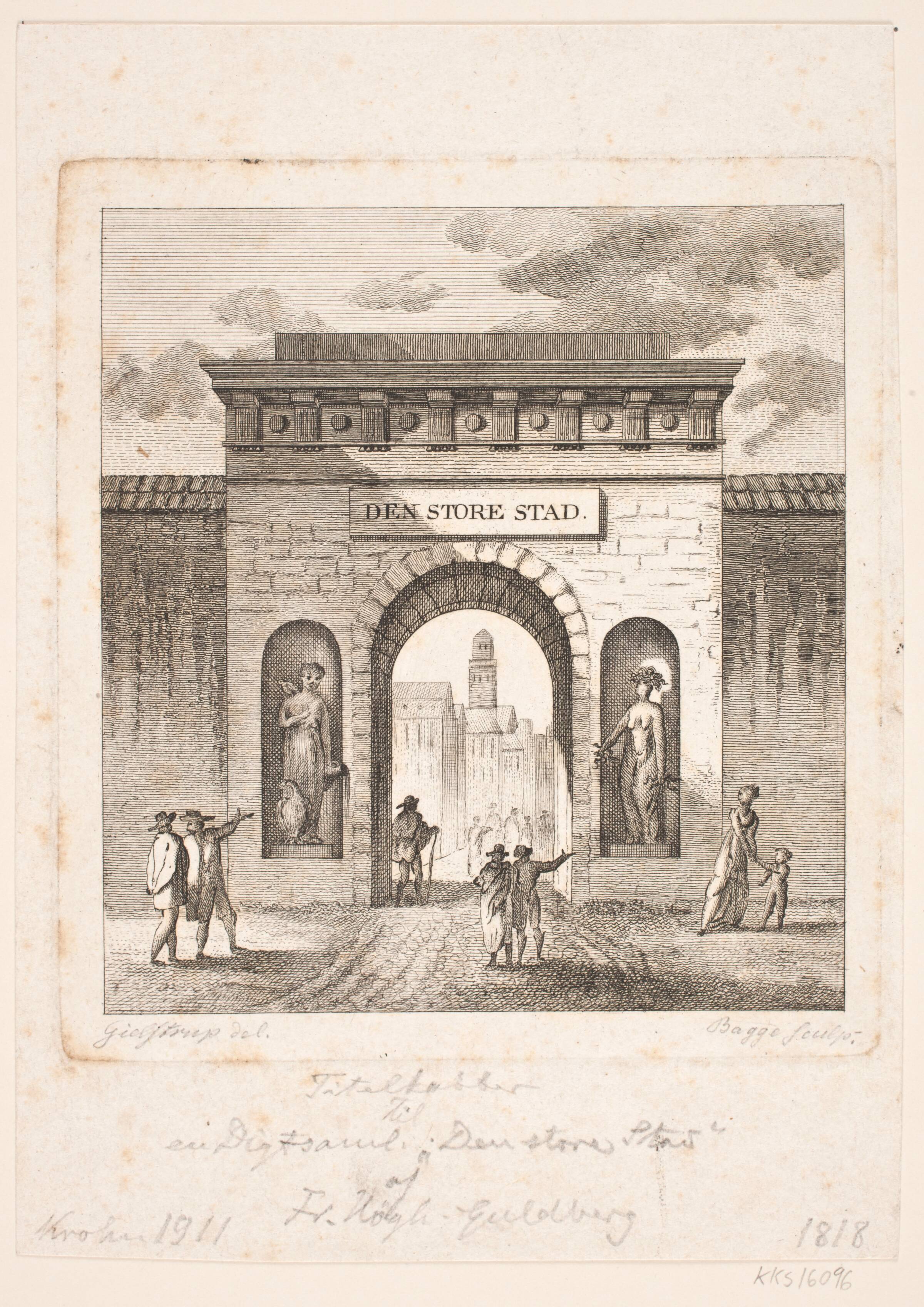 "Den store Stad", Oluf Olufsen Bagge, 1818