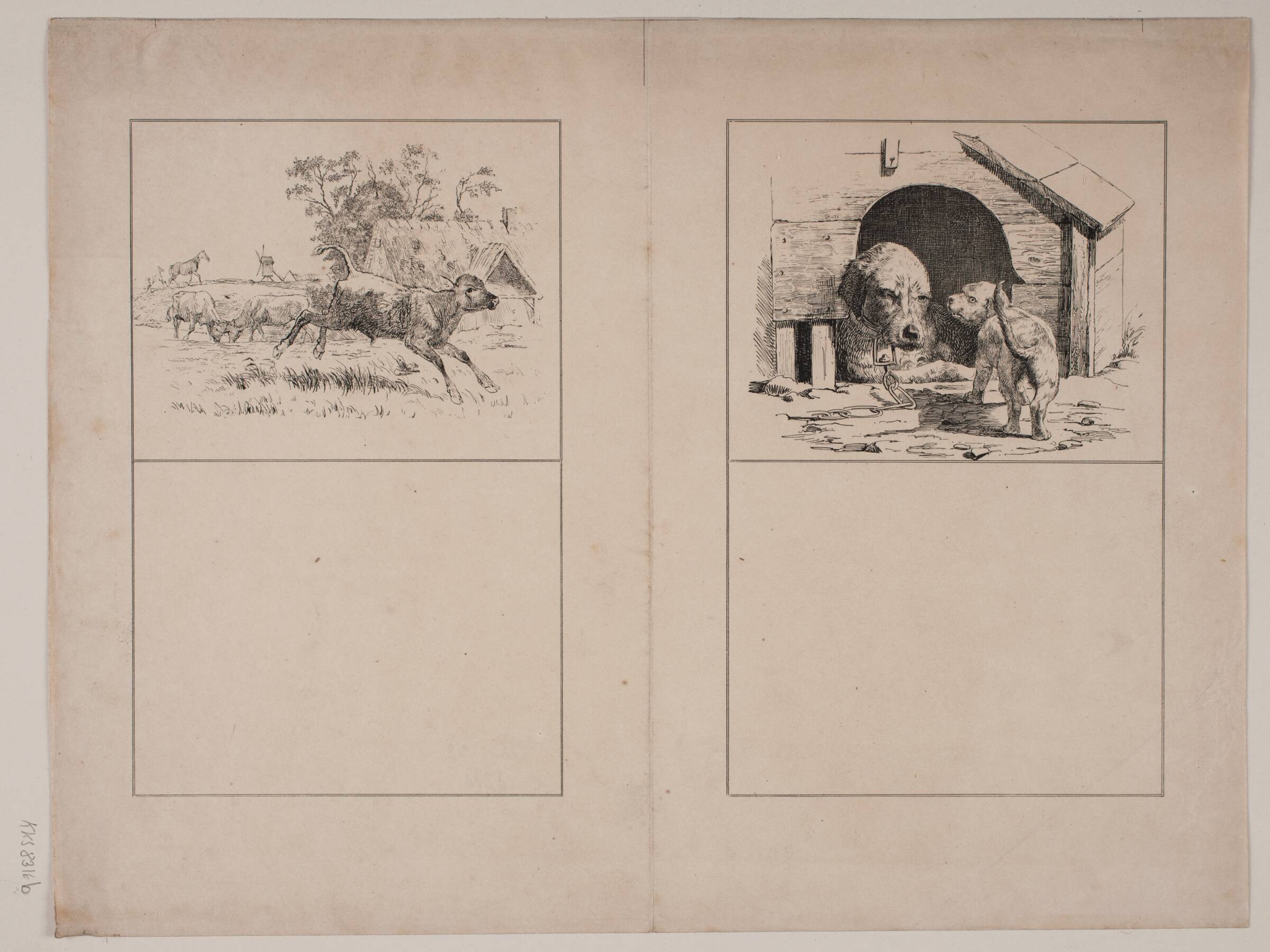 Illustration til H. V. Kaalund, "Fabler for Børn", Adolph Kittendorff, 1820-1902