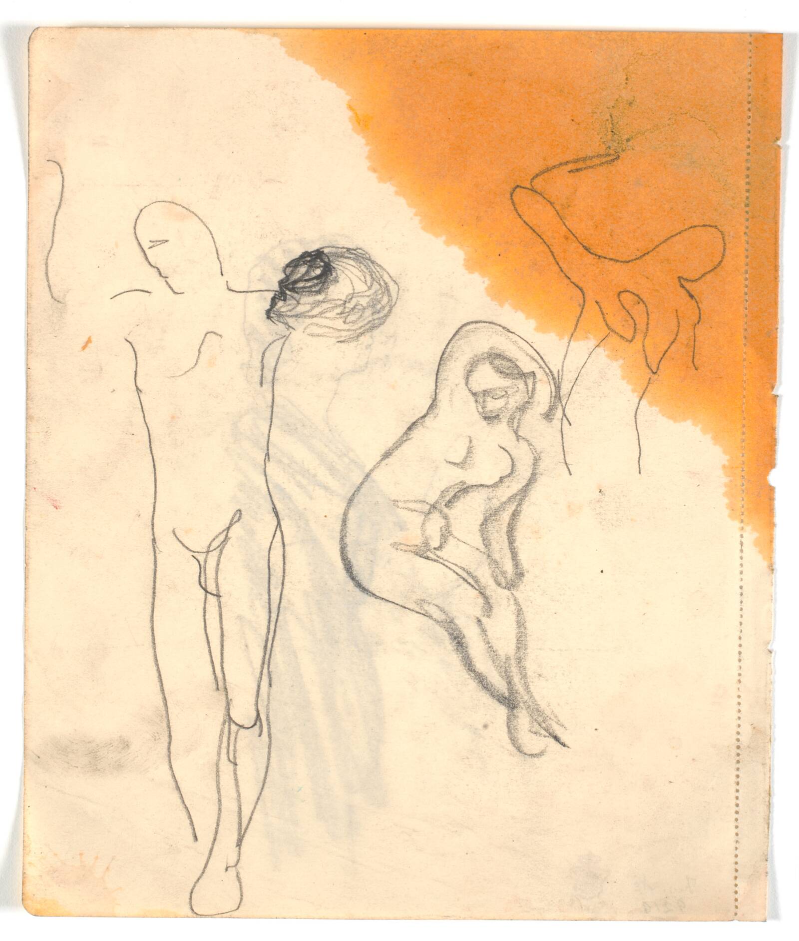 Tre studier efter nøgne figurer, Isakson, Karl, 1890-1899