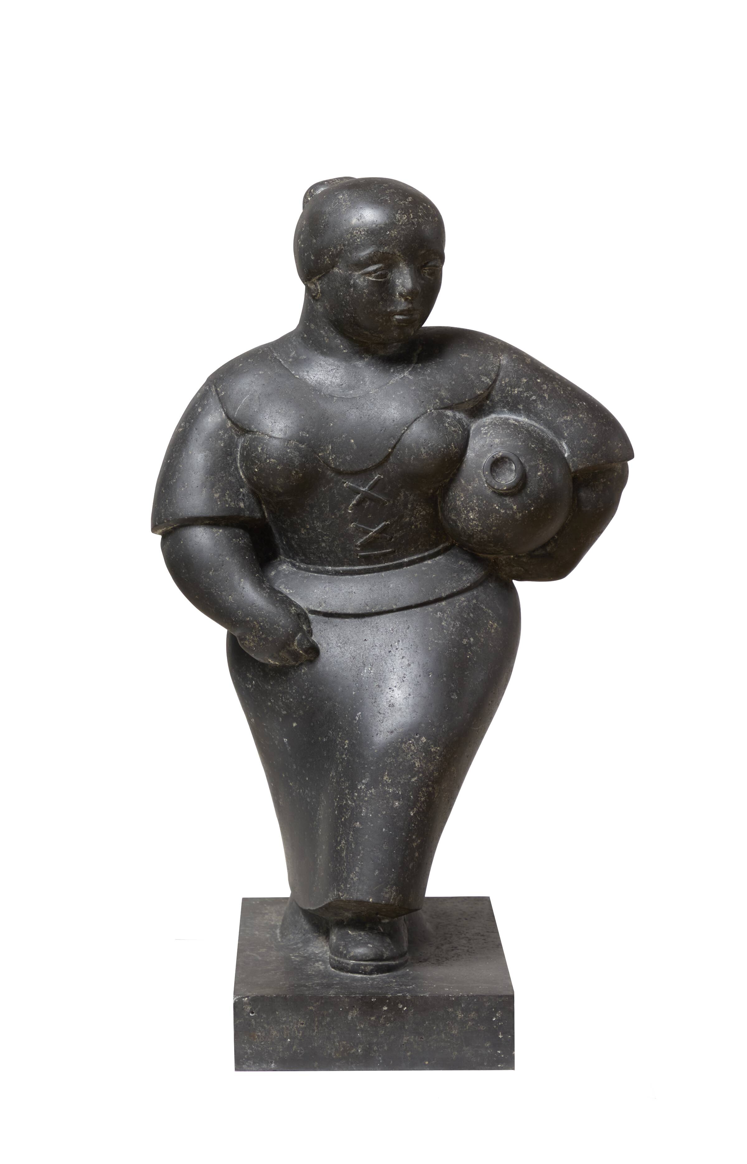 Gående kone med vandkrukke, Adam Fischer, 1924