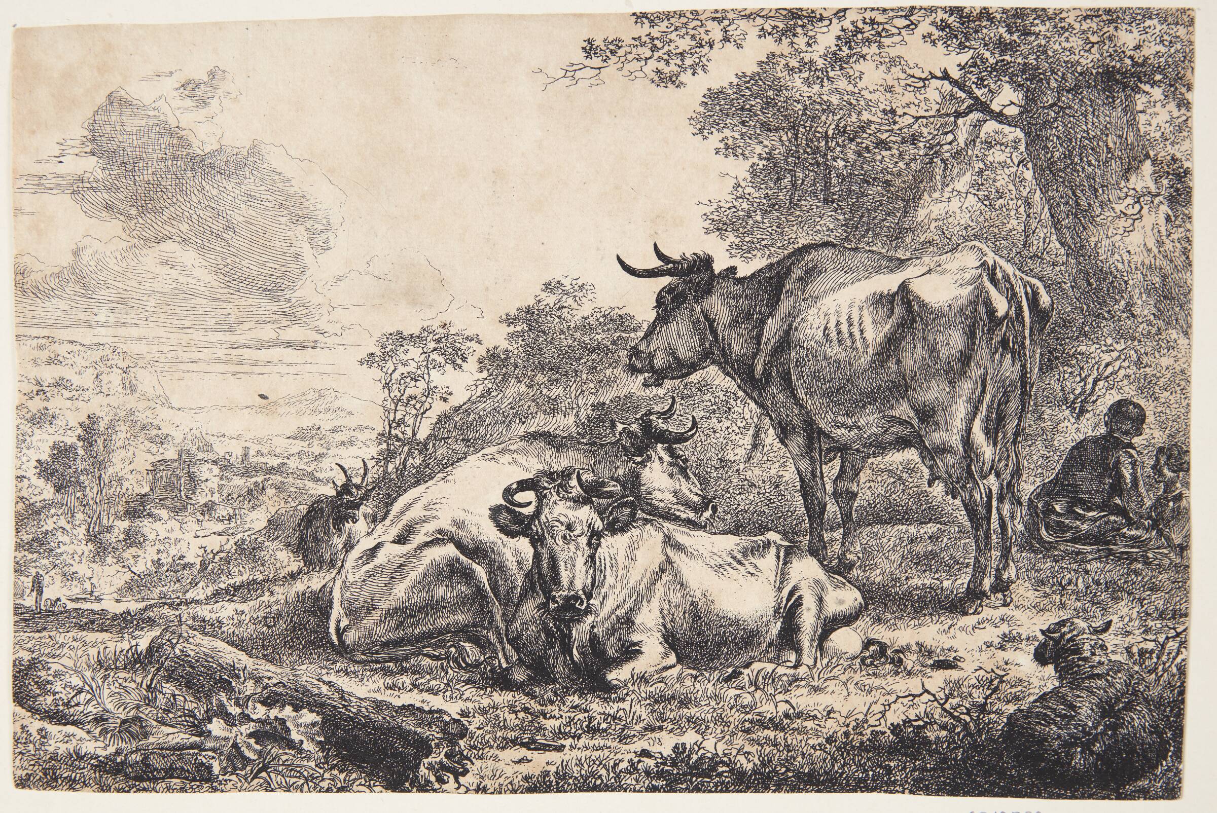 Hoved og bryst af sovende, nøgen kvinde, Knud Agger, 1953