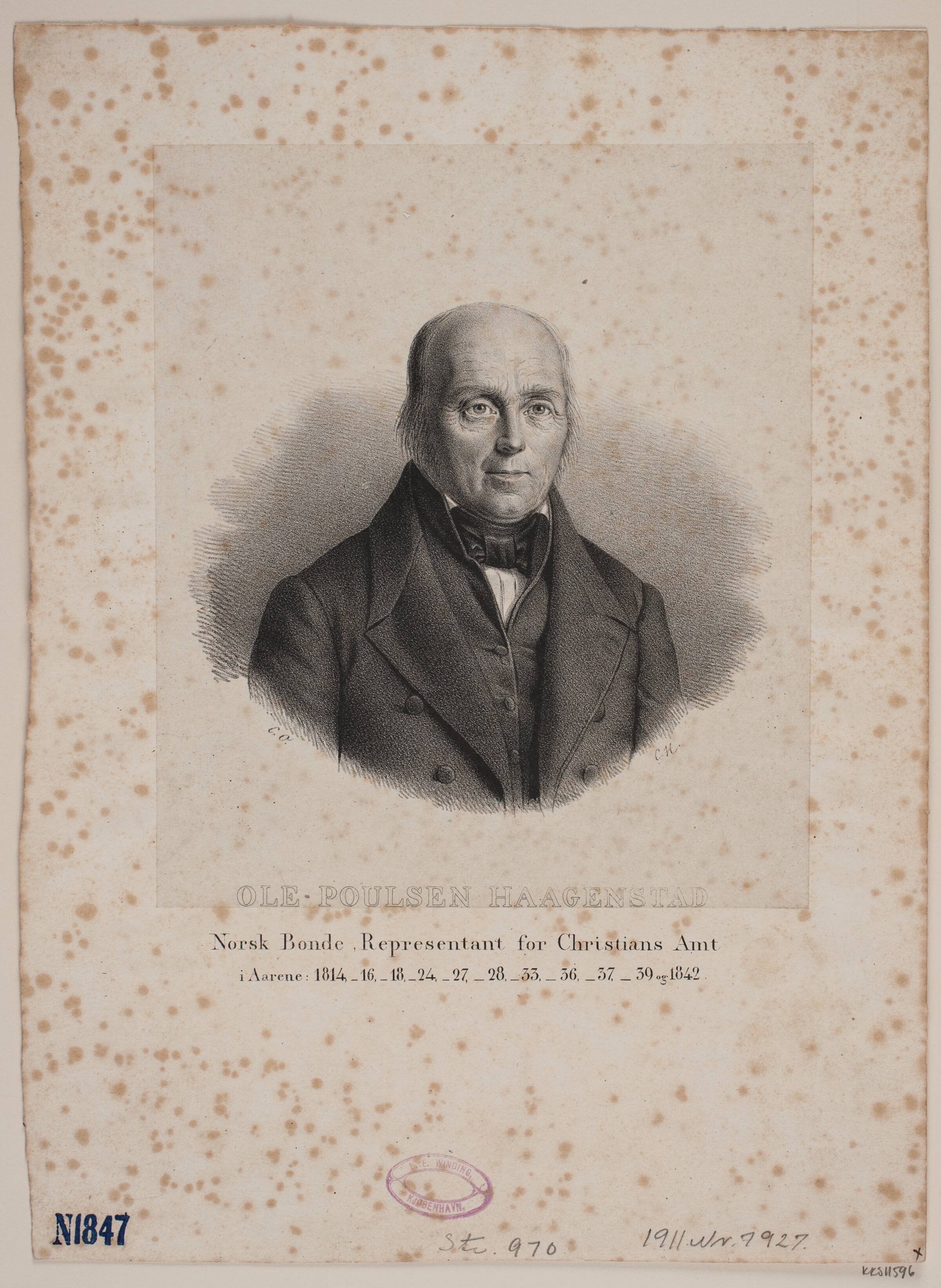 Ole Hagensted, C.H., 1842