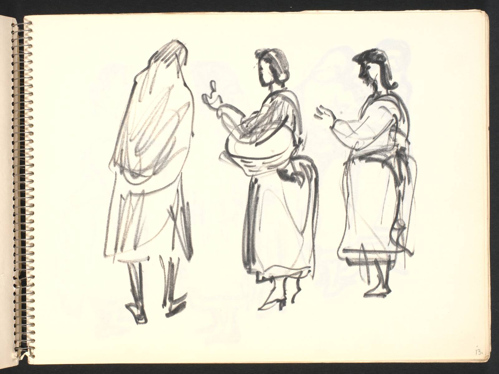 Figurstudier fra gaden, Gottfred Eickhoff, 1952