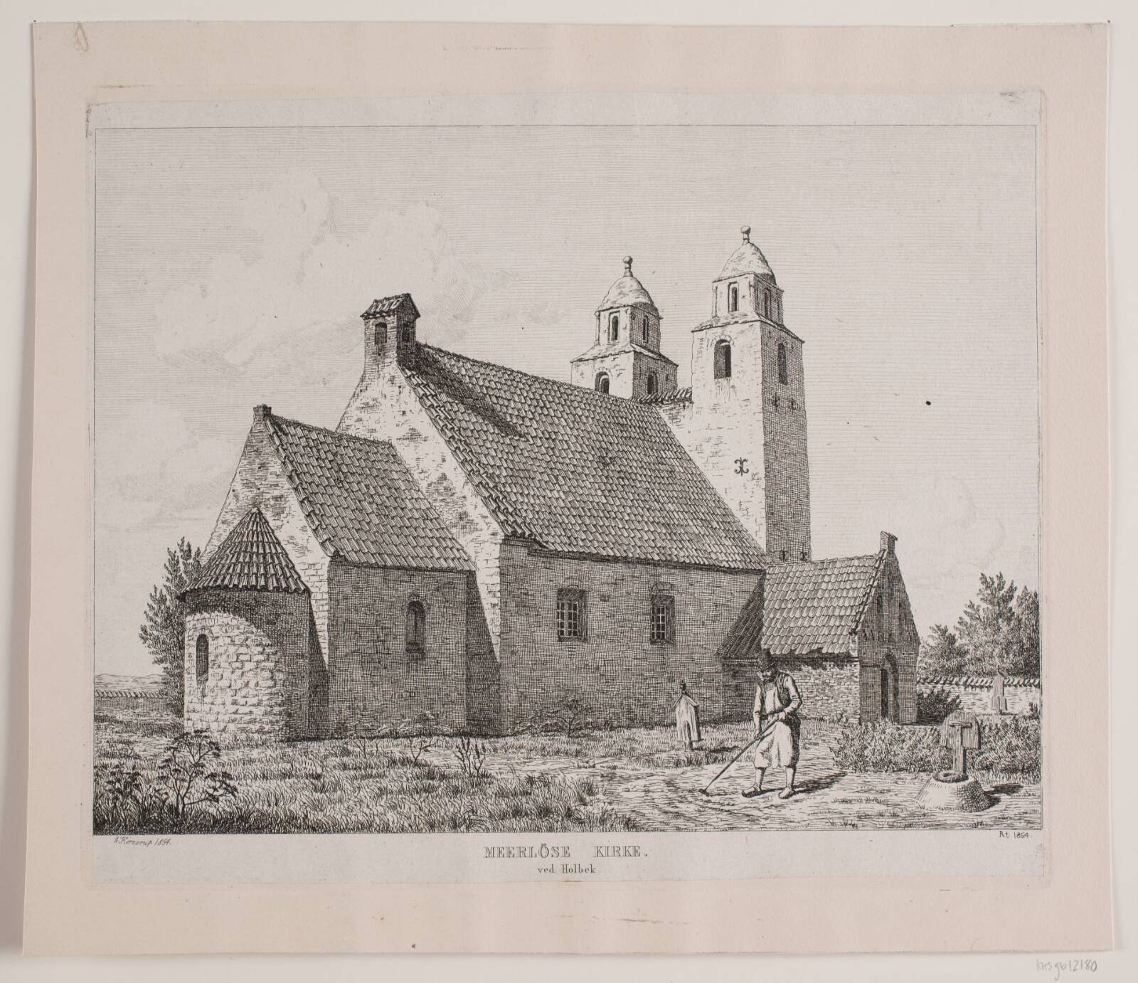 Merløse kirke, Jacob Kornerup, 1854