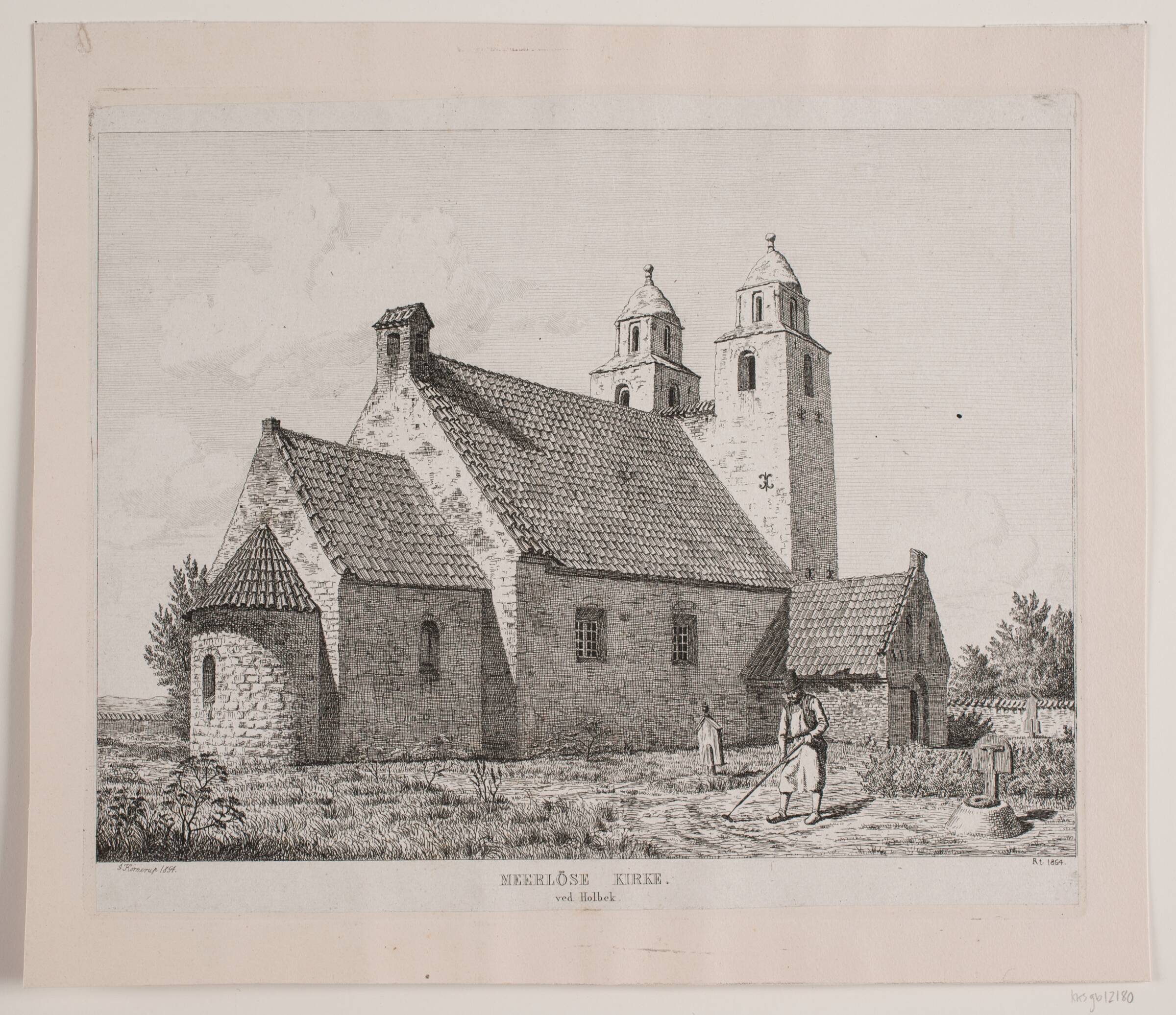 Merløse kirke, Jacob Kornerup, 1854