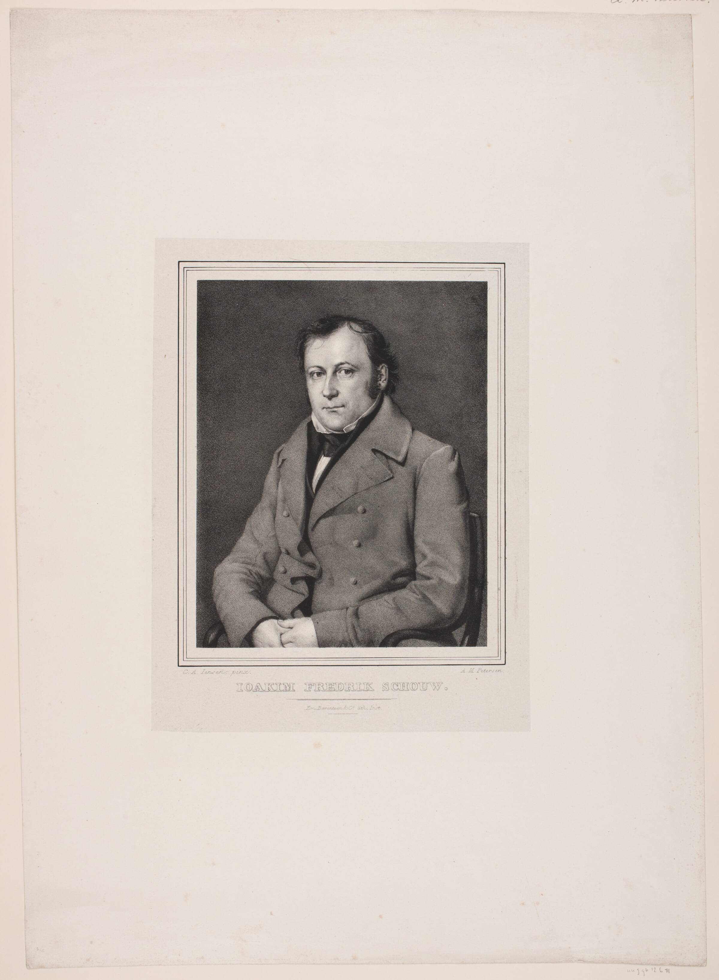 Professor Joakim Frederik Schouw, Andreas Martin Petersen, 1838
