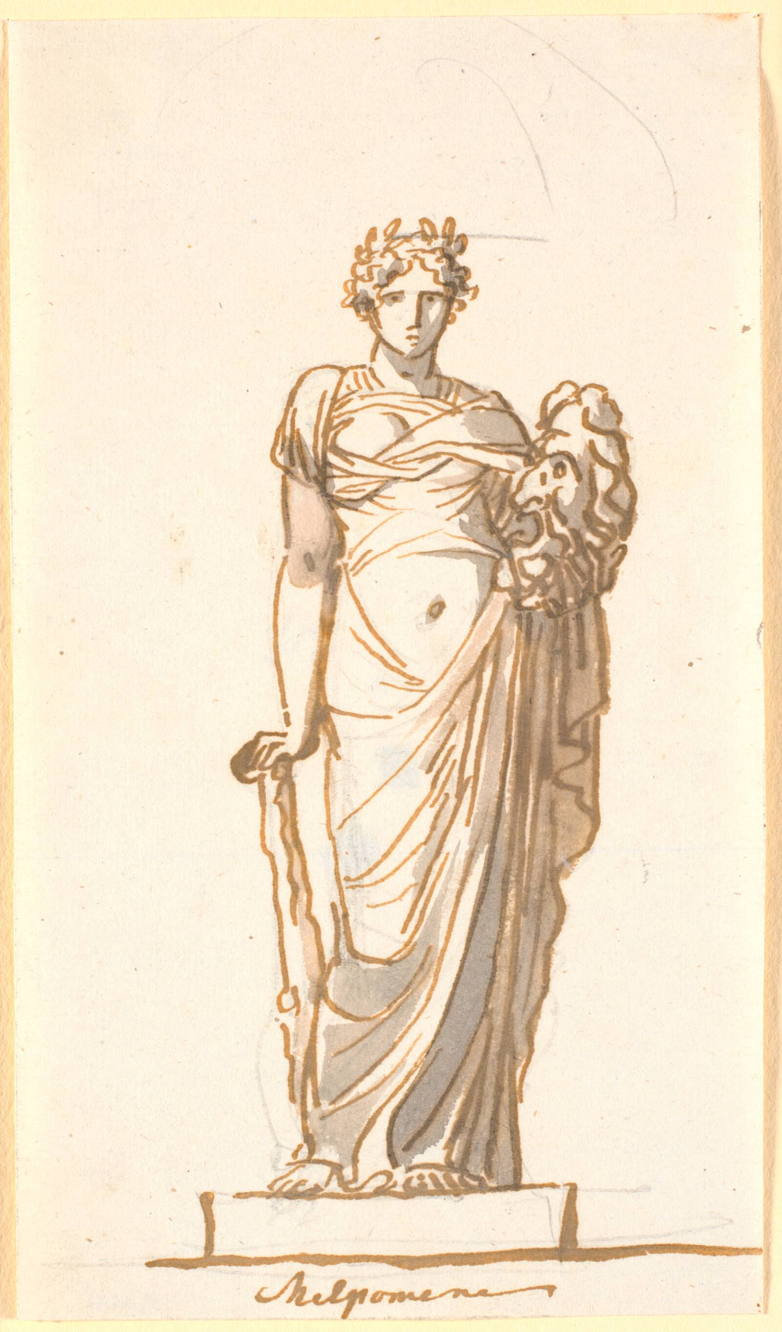 Melpomene, tragediens muse, Nicolai Abildgaard, 1743-1809