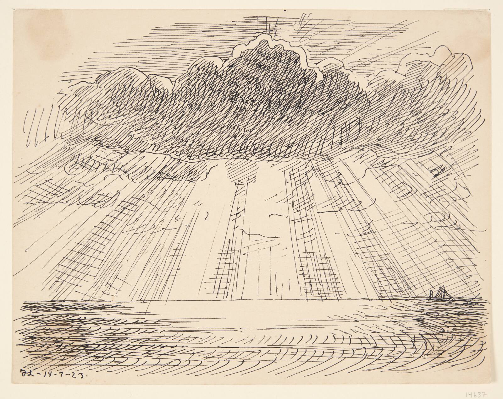 Sol over havet, Johannes Larsen, 1923