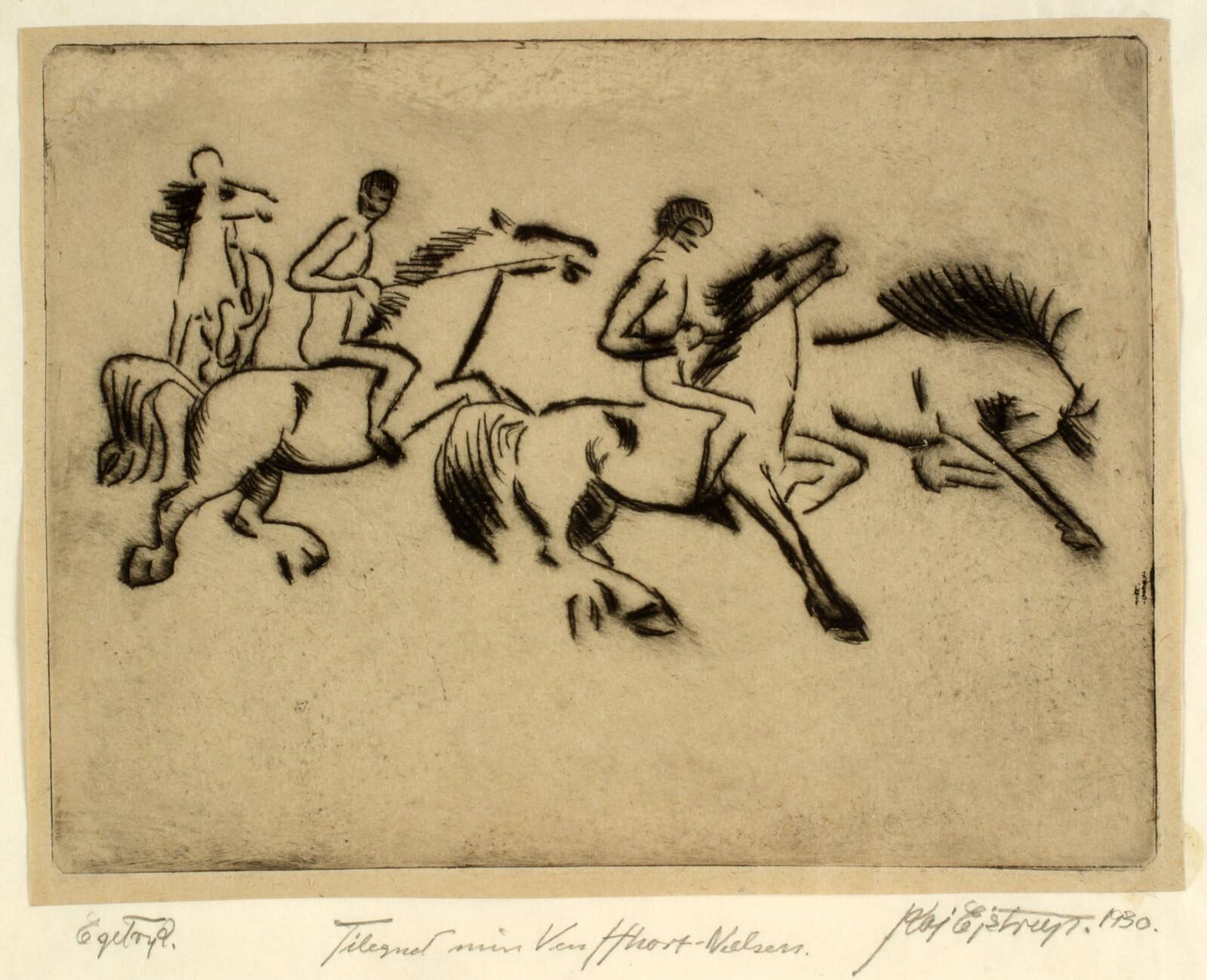 Ryttere, Kaj Ejstrup, 1930