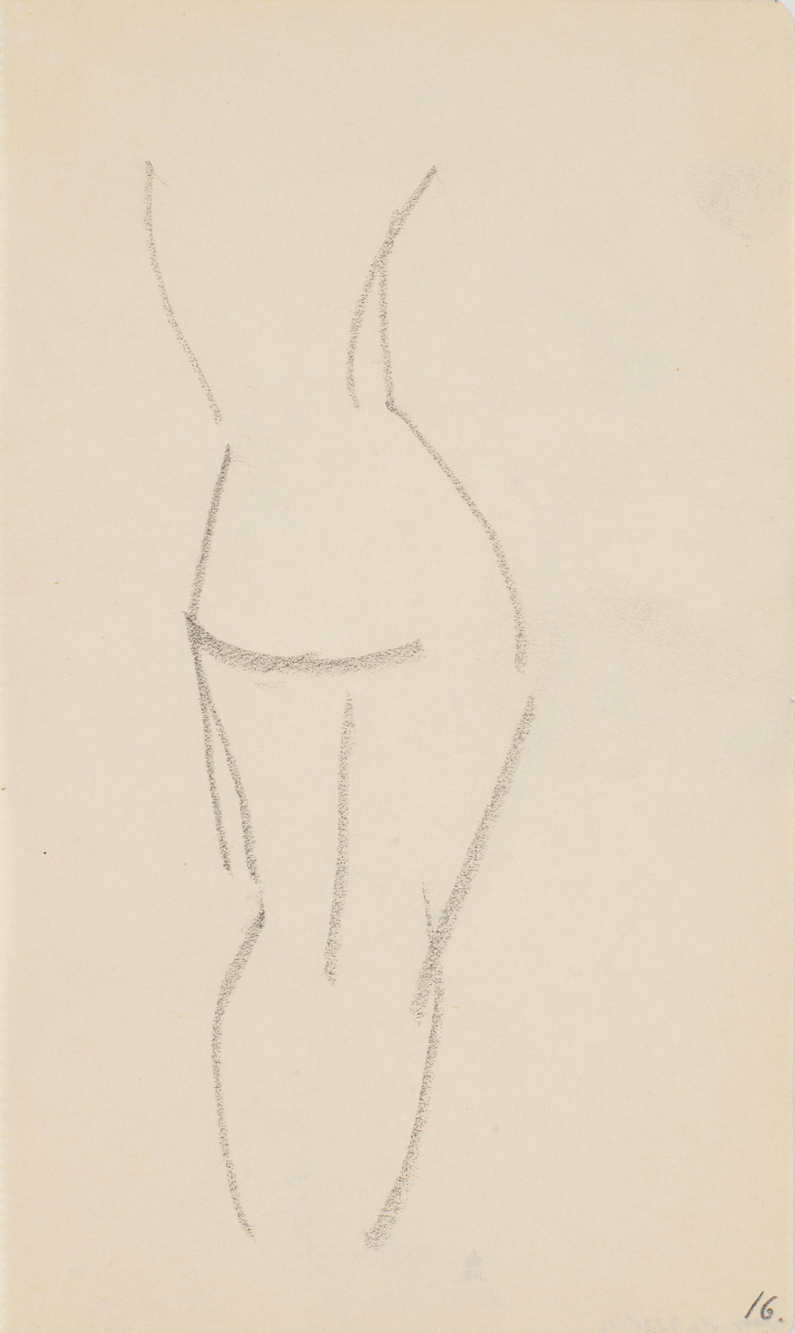 Stående model, set bagfra, Isakson, Karl, 1914-1915