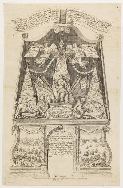 Illuminationsforestilling, foranstaltet af den russiske gesandt i København i anledning af den russiske Kejsers og svenske Konges besøg i København d. 11. december 1721