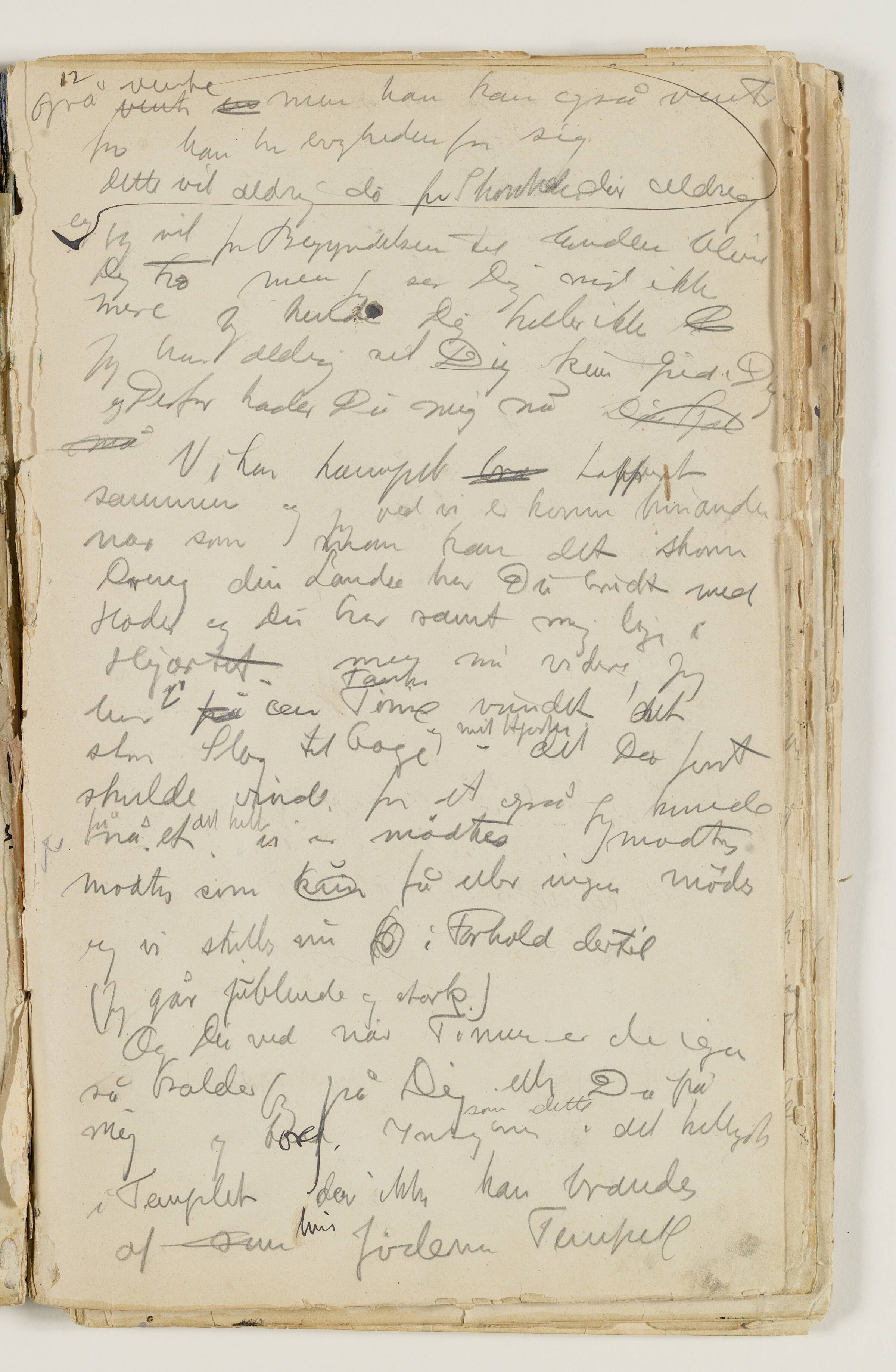 Notater om troskab og forholdet til "Gud", J.A. Jerichau, 1913-1914